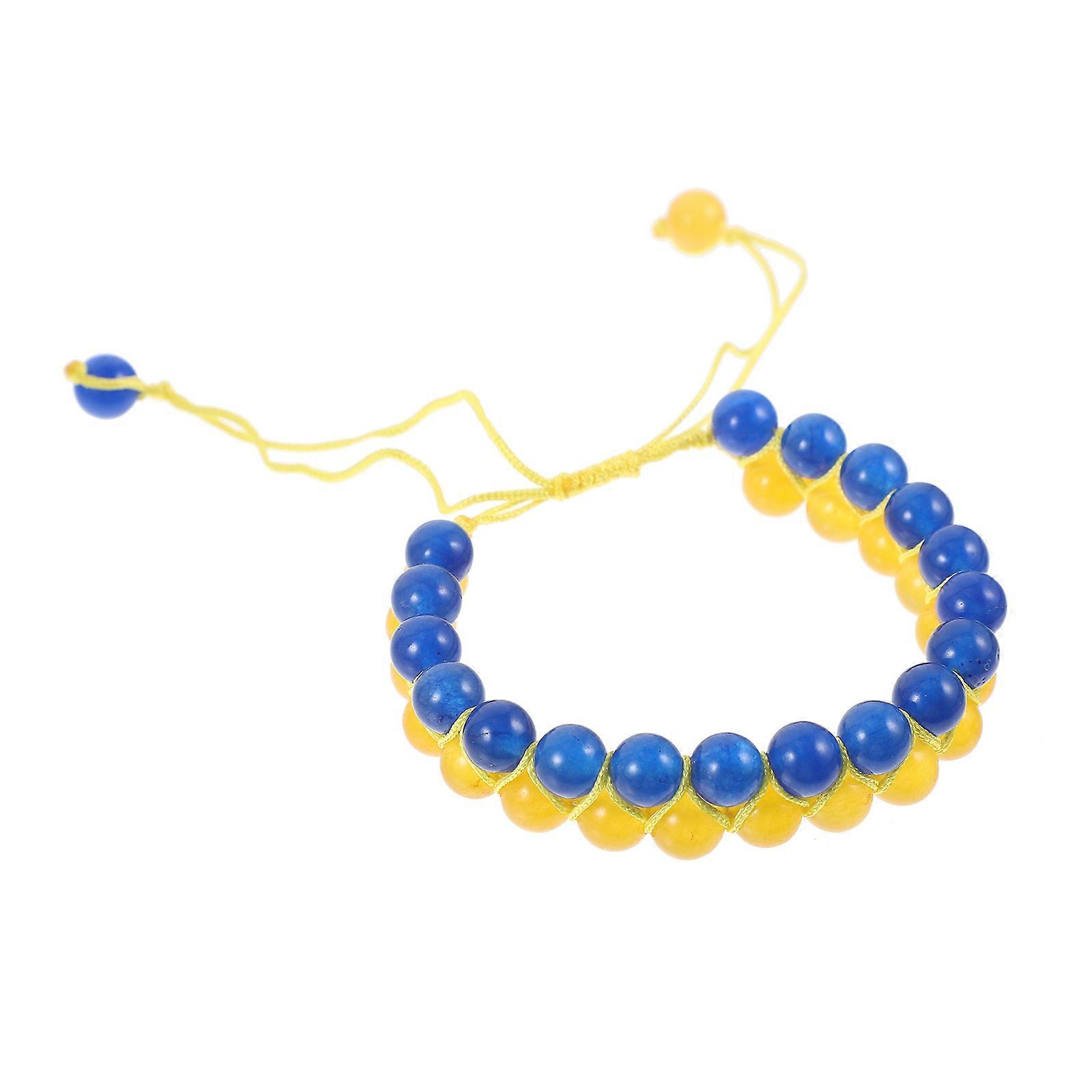 Unisex Double Layer Stone Beaded Bracelet Gift For Festival And Birthday With Adjustable Size And 4Set