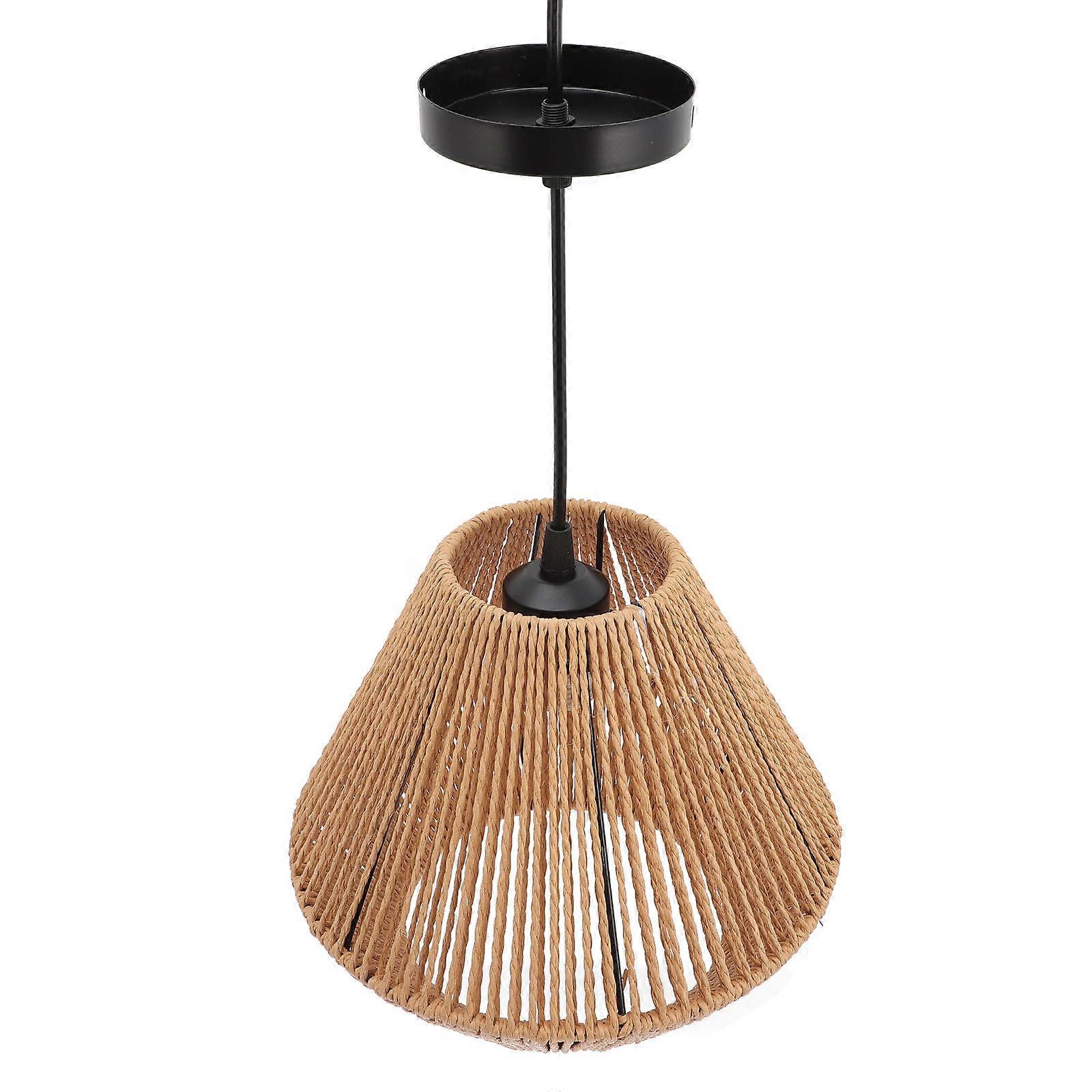 Wicker Woven Rattan Ceiling Lights For Hotel Decor Featuring Creative Structure 1Pcs