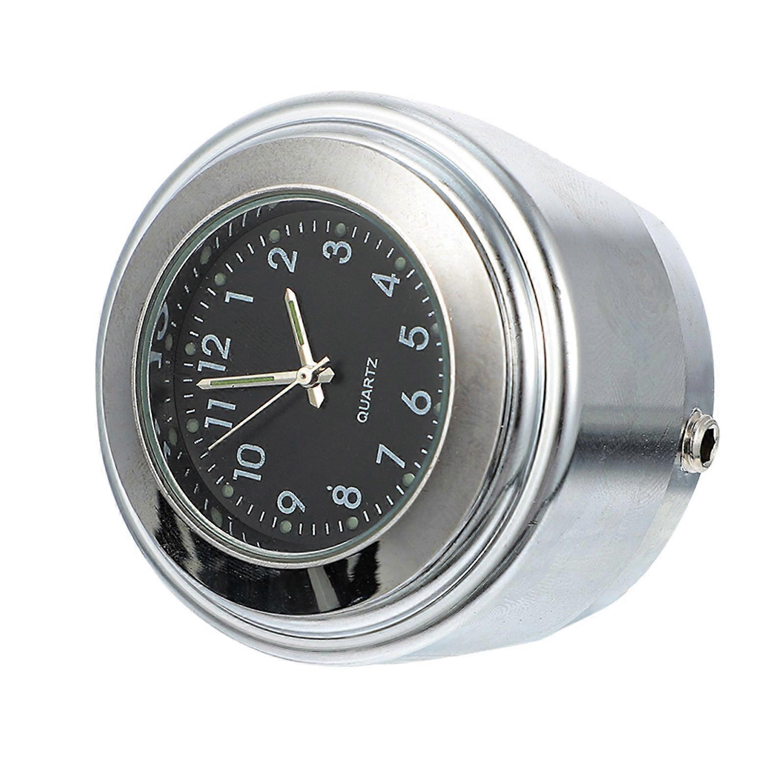 Handlebar Clock for Outdoor Use 6Pcs Motorcycle Black Mount Watch