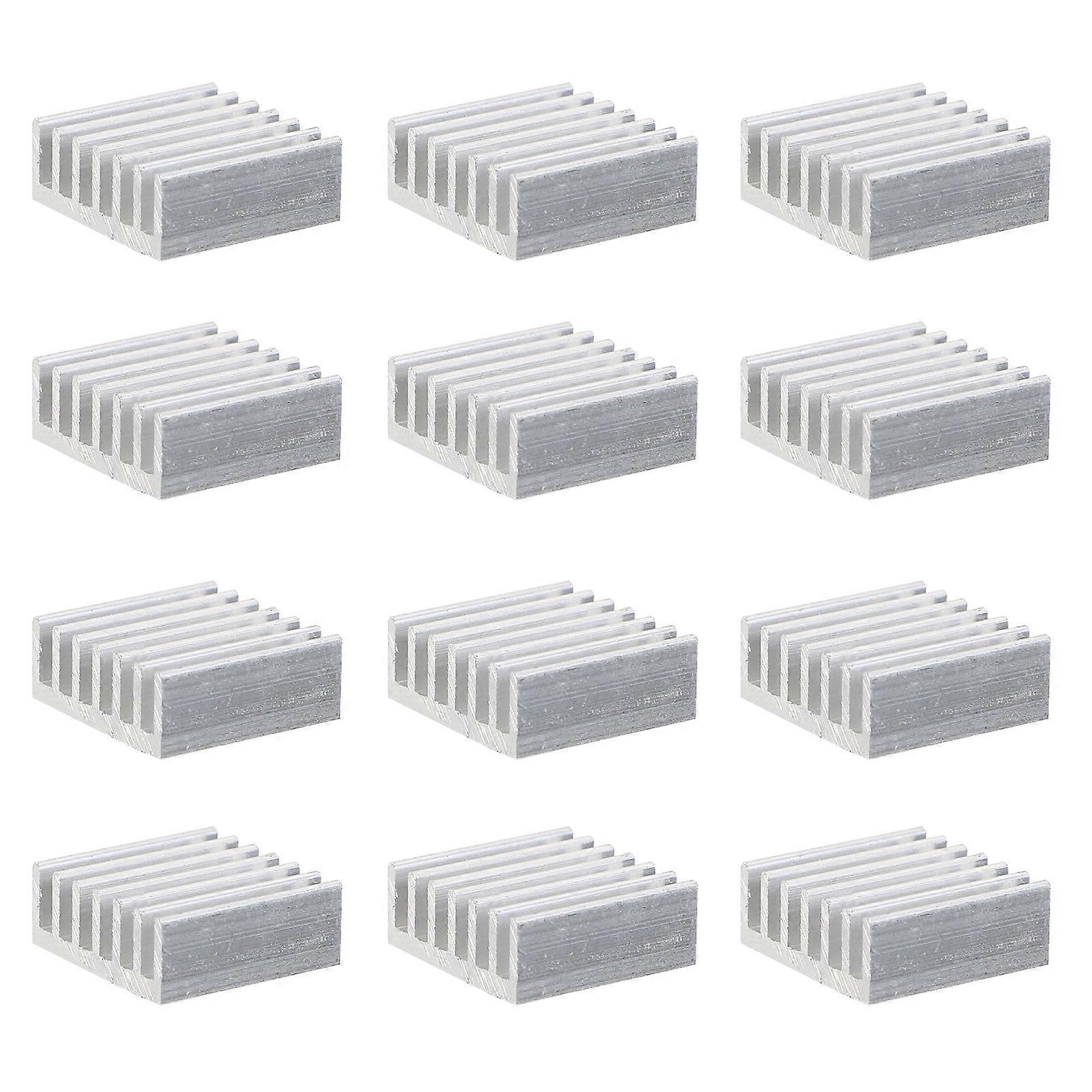 Aluminum Heatsink Heat Sinks For Power Square Shape Silver Color Cooling Function 24Set