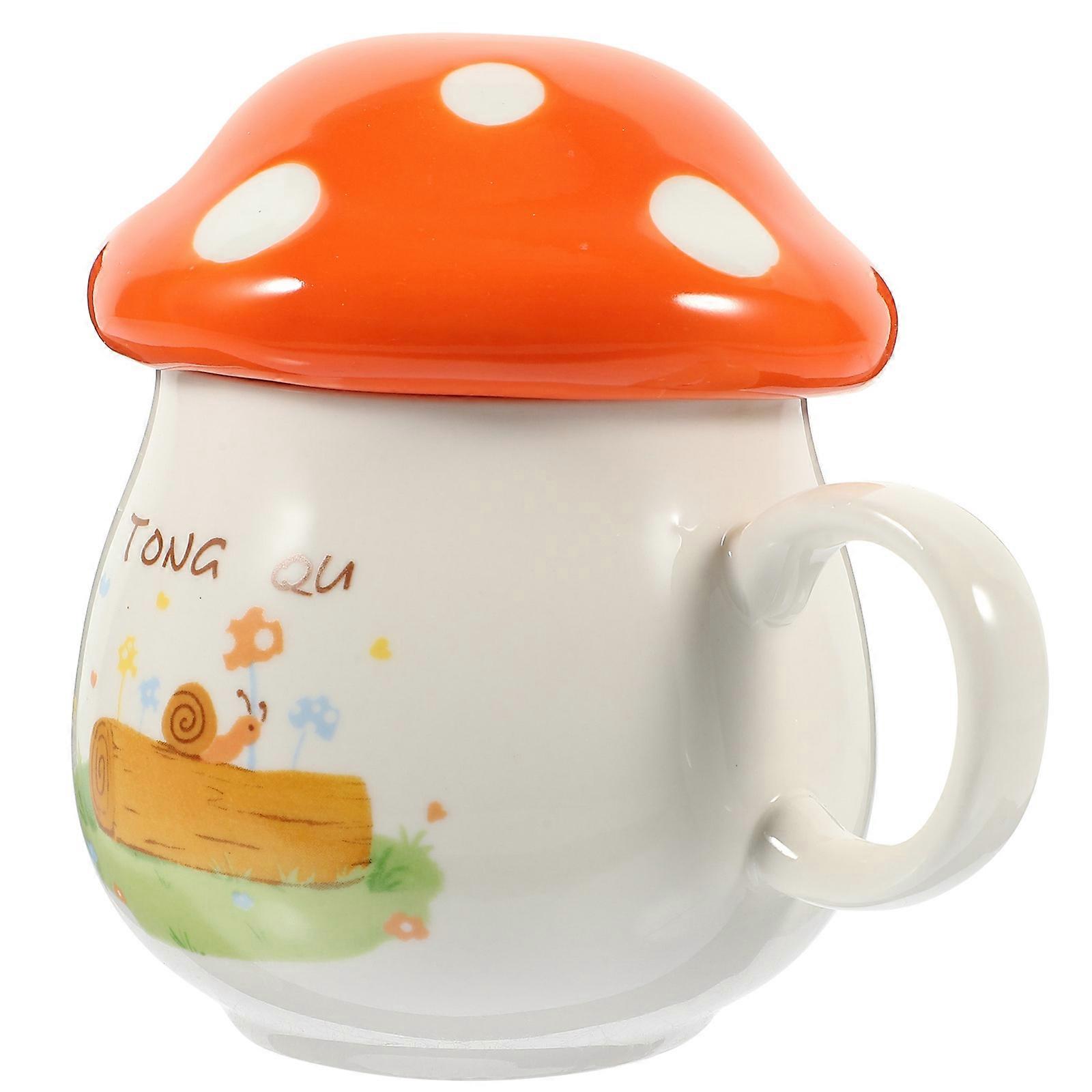 Mushroom Coffee Mugs for Daily Use with 3Pcs Ceramic Water Cups