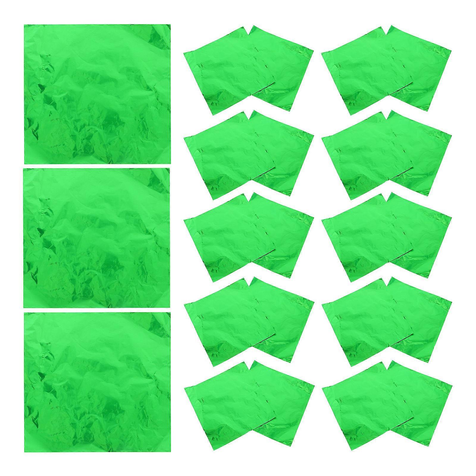Food Packaging Green Aluminum Foil Candy Wrapper 600Pcs for Kitchen Use