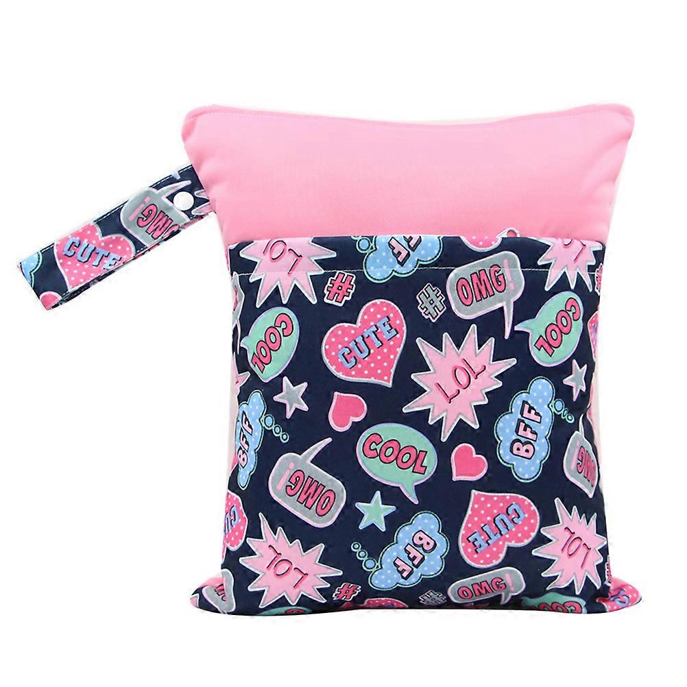 Cloth Wet Bag Diaper Wet Bag with Hanging Strap 3Pcs Set