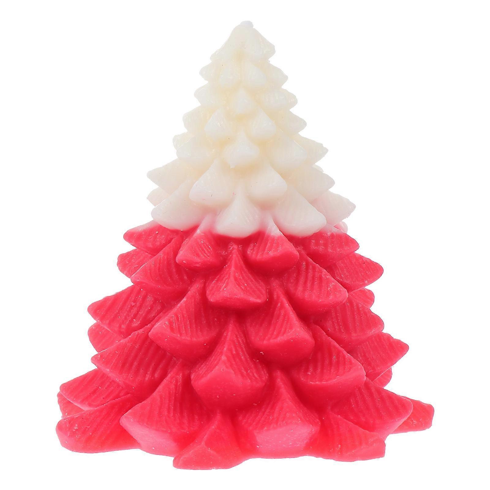 Scented Candle Xmas Tree Decorative Candle for Decor 3Pcs