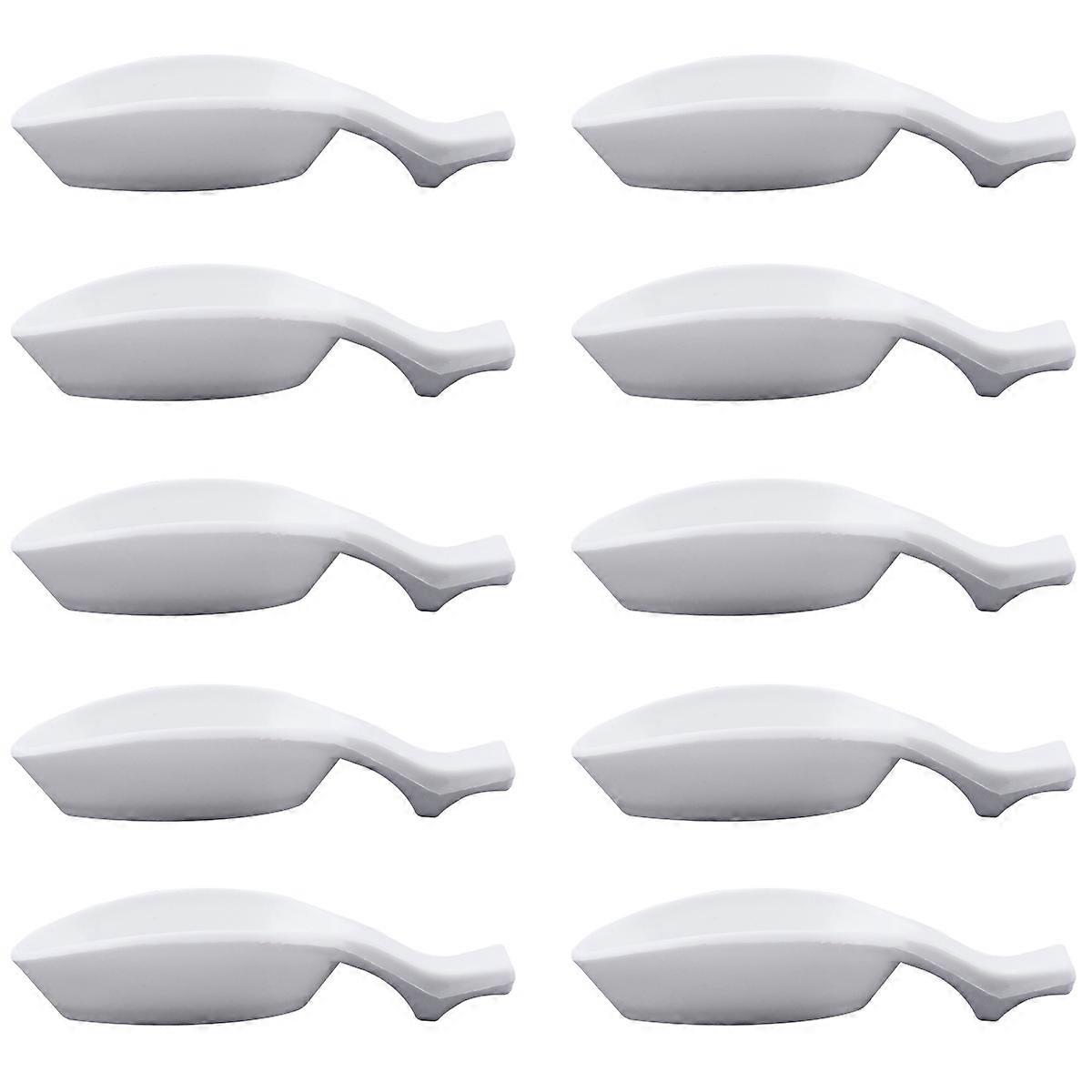Chinese Calligraphy Ink Dish Plastic Rectangular Art Supply For Beginners Ink Storage 10pcs