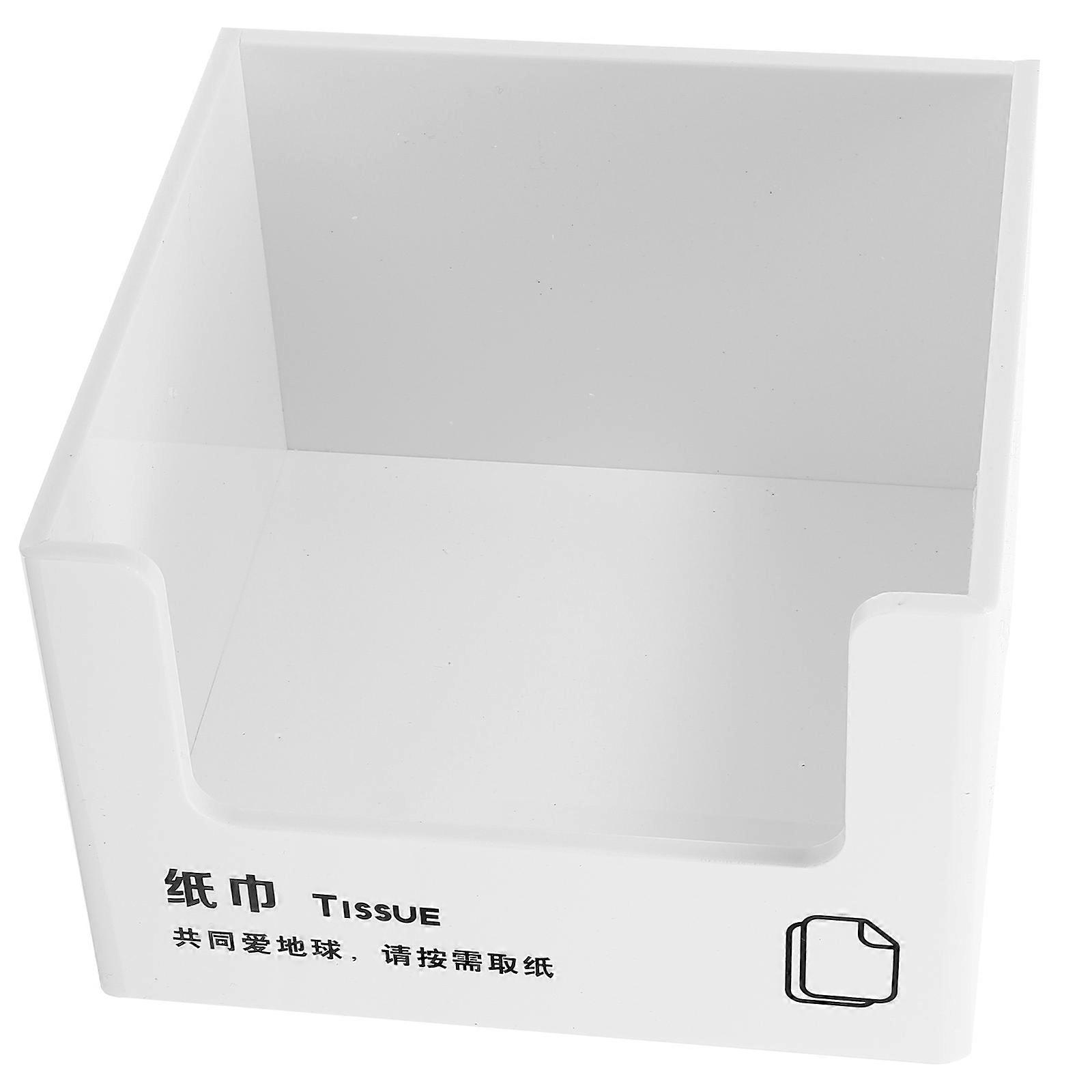 White Acrylic Napkin Holder for Storage 2Pcs Stable Napkin Stand for Table