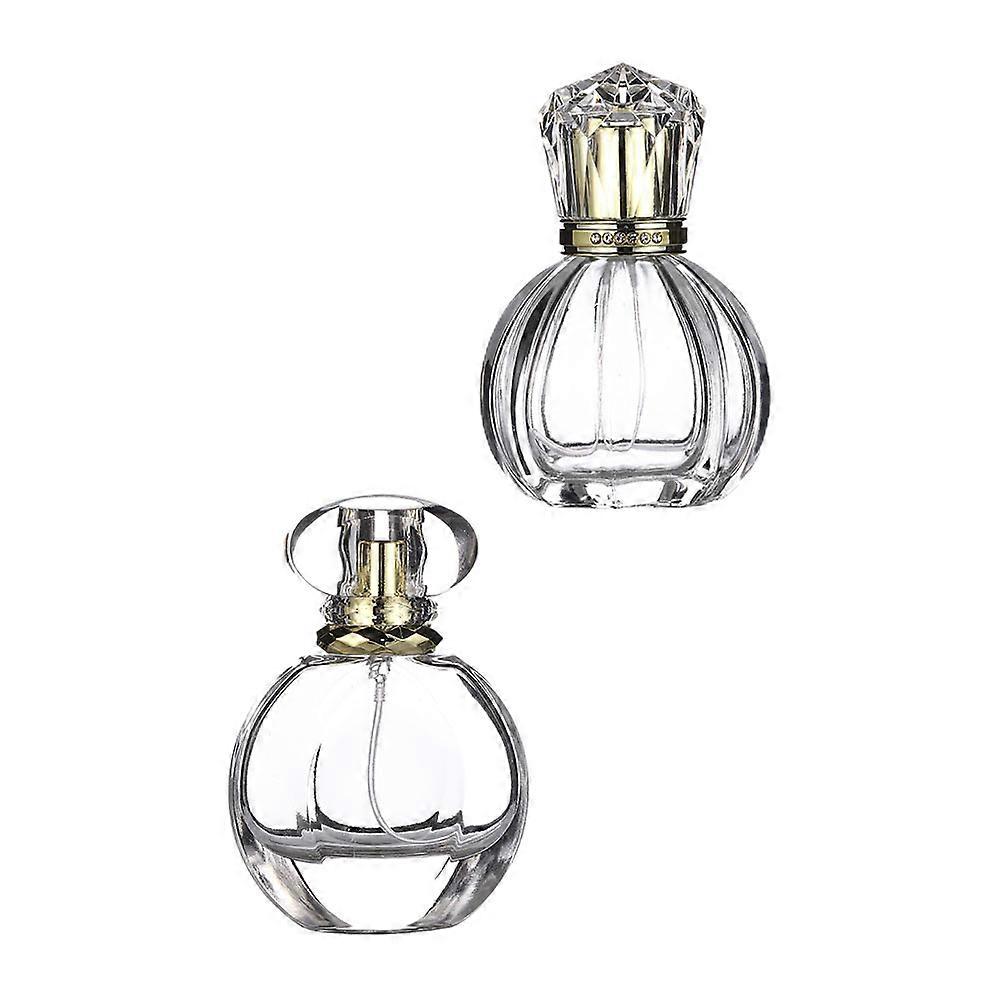 Perfume Glass Storage Bottles for Travel Use 4Pcs Transparent Spray Bottles