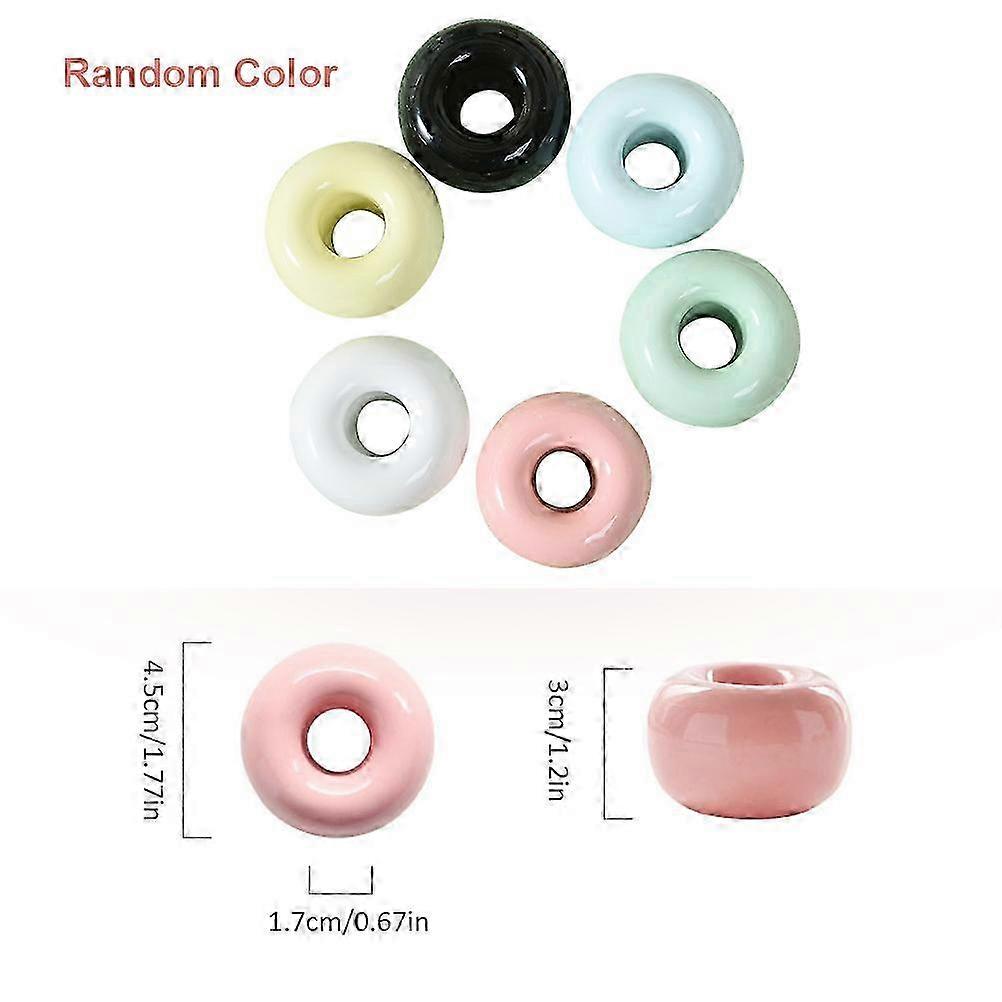Random Mini Ceramic Toothbrush Holders Ceramic Tooth Brush Stand for Bathroom Vanity Countertops
