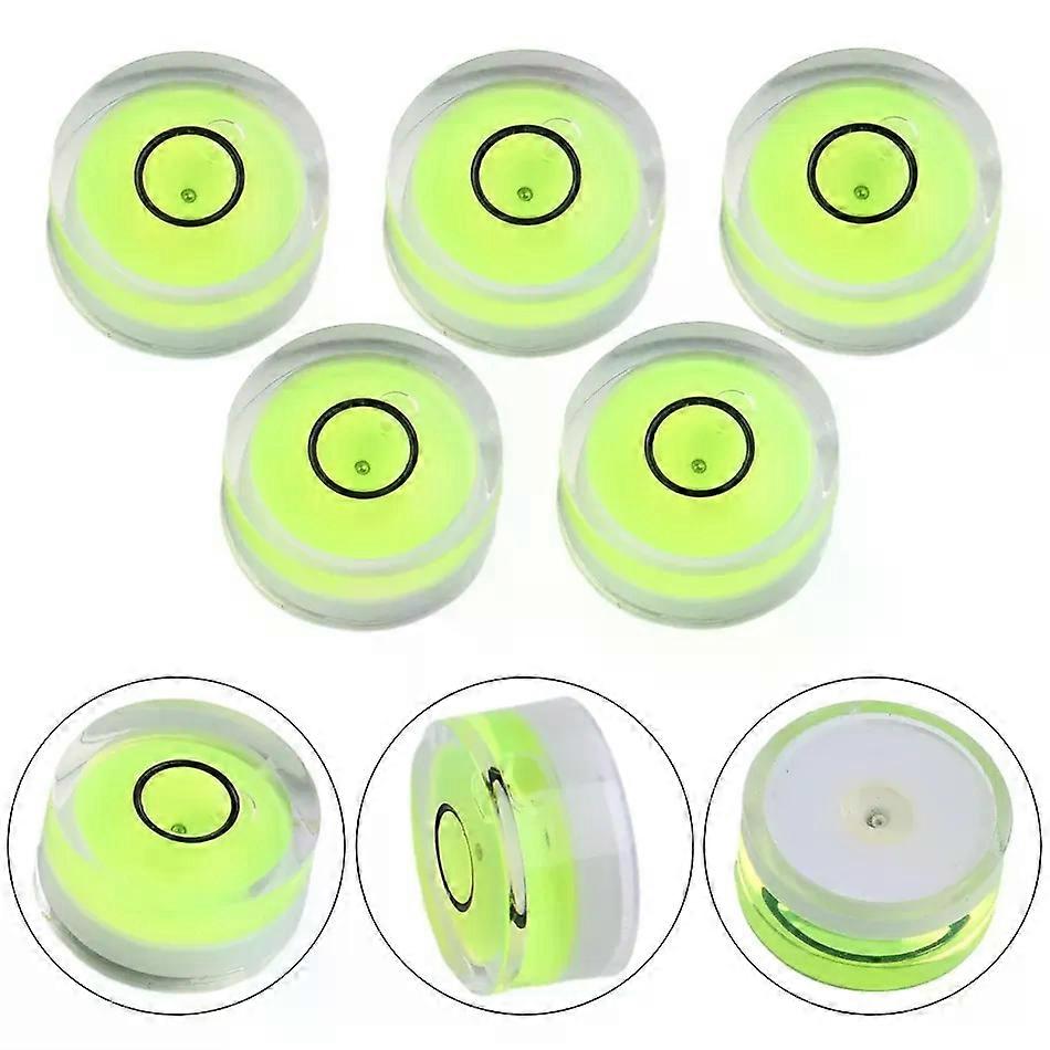 5pcs Mini Round Accuracy Bubble Level Bullseye Instrument Horizontal Precision Bubble Level Measuring Tool