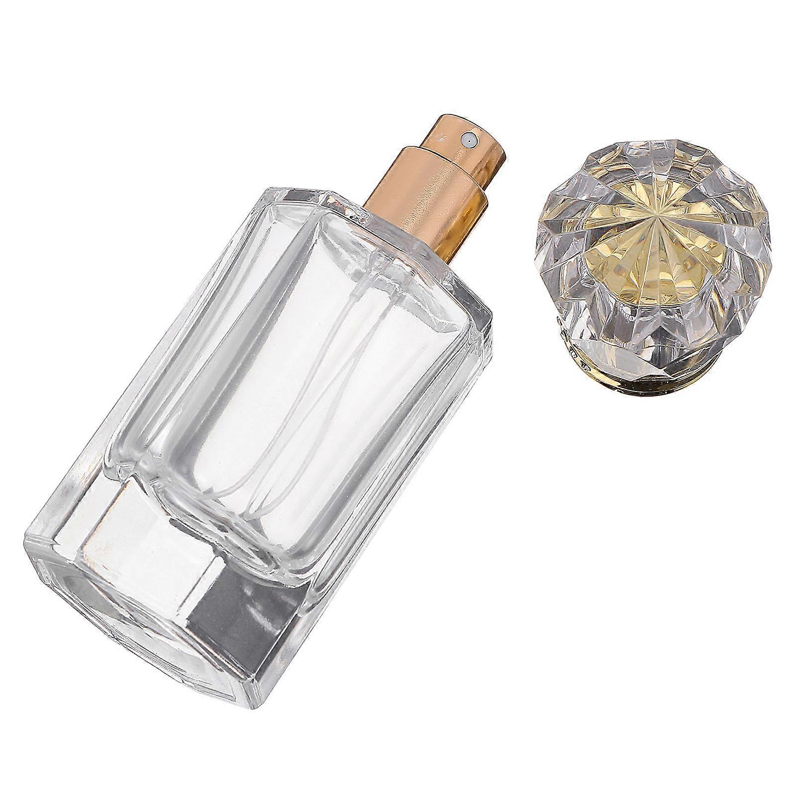 Travel Glass Perfume Atomizer Spray Bottle for Storage Use 1Pcs White