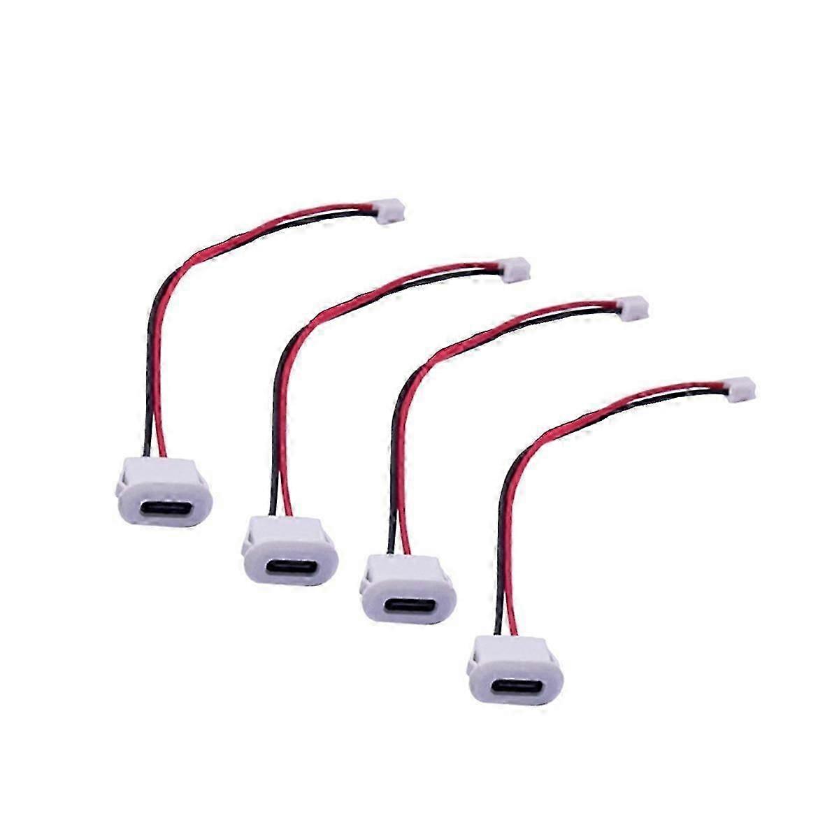 10Pcs USB Type C Connector Jack Female Type-C with Card Buckle High Current Fast Charging Jack Port