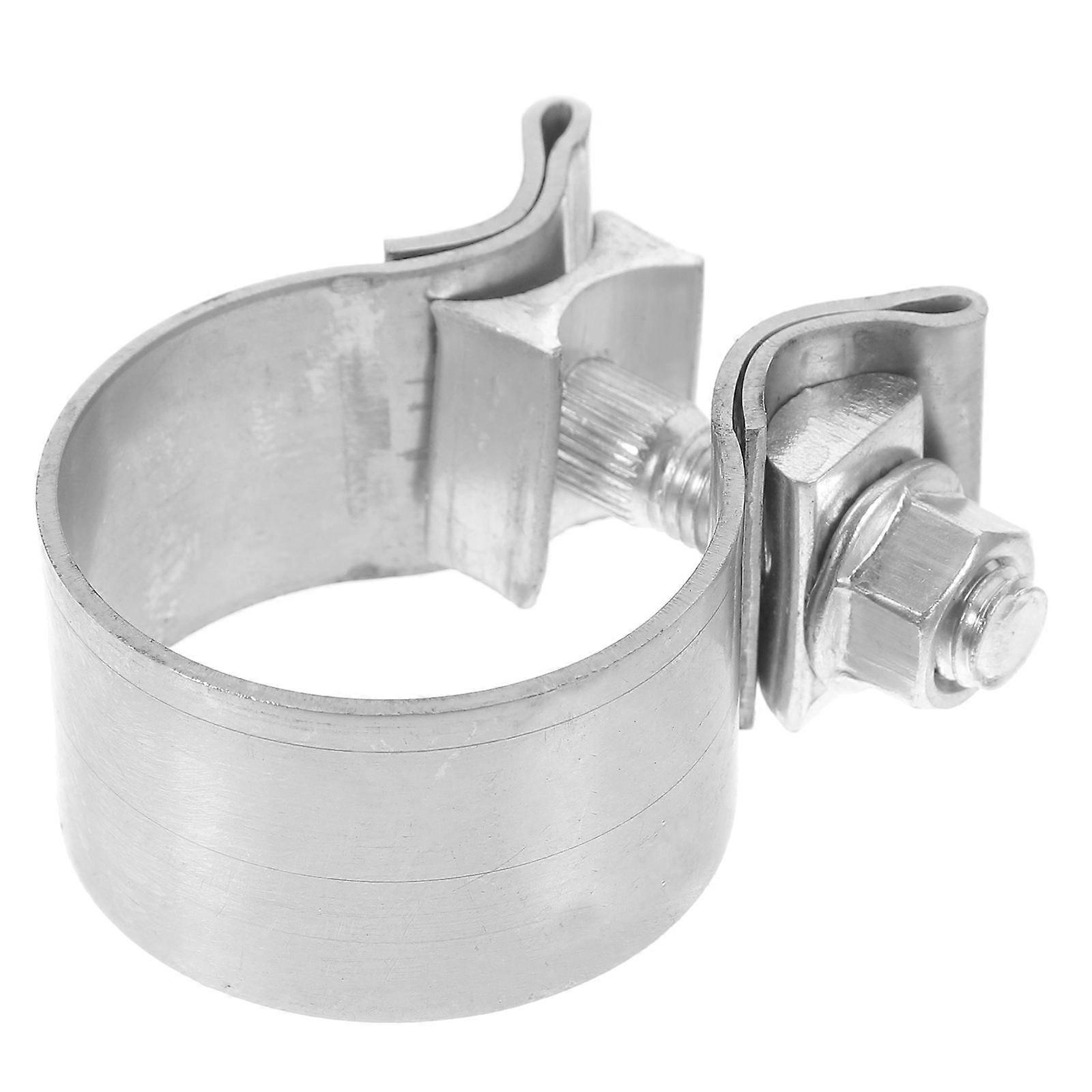 Iron Exhaust Clamp Car Modification Strong Secure Clamp 3Pcs Silver