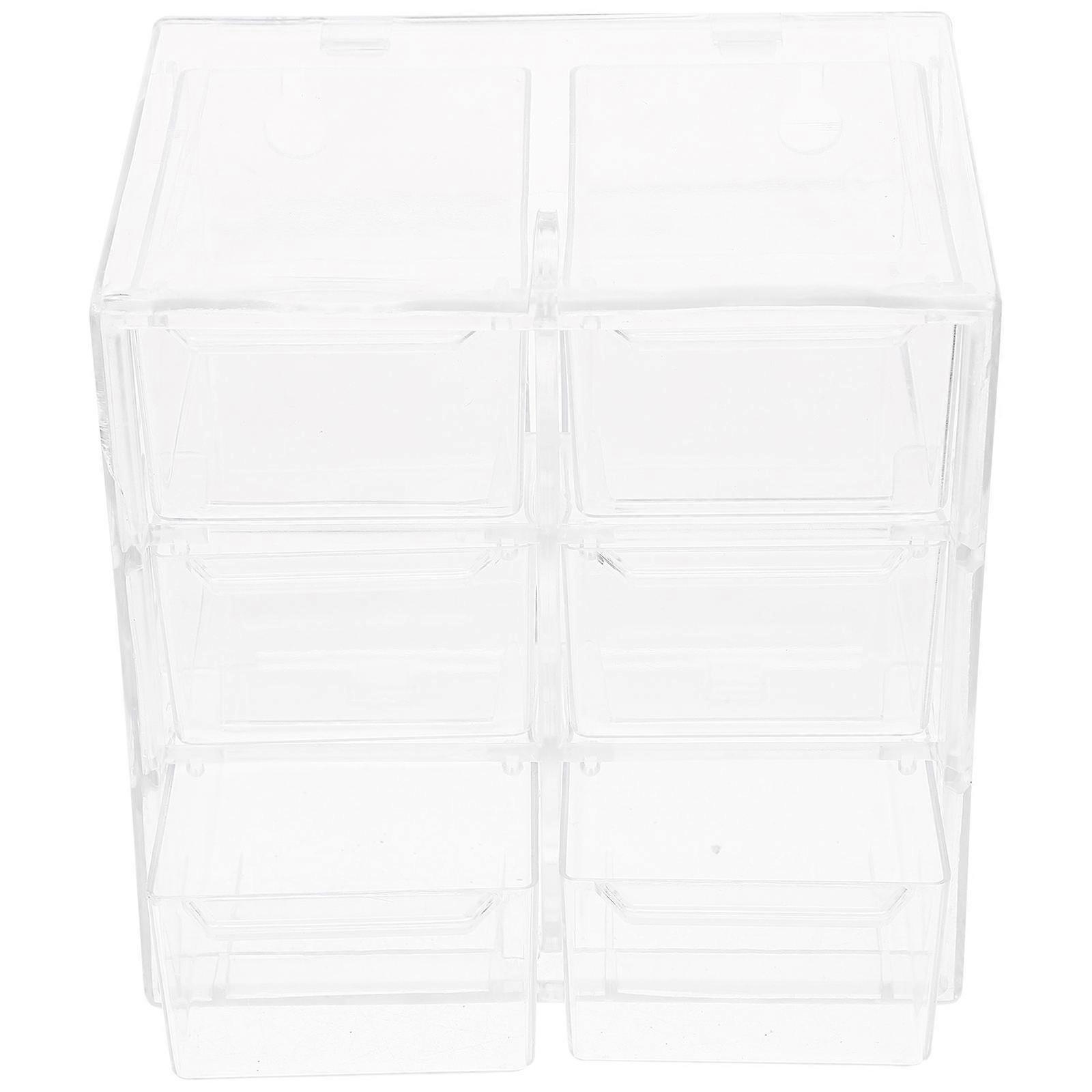 Plastic Desktop Organizer for Jewelry and Cosmetics Clear Container with Large Capacity 1Pack