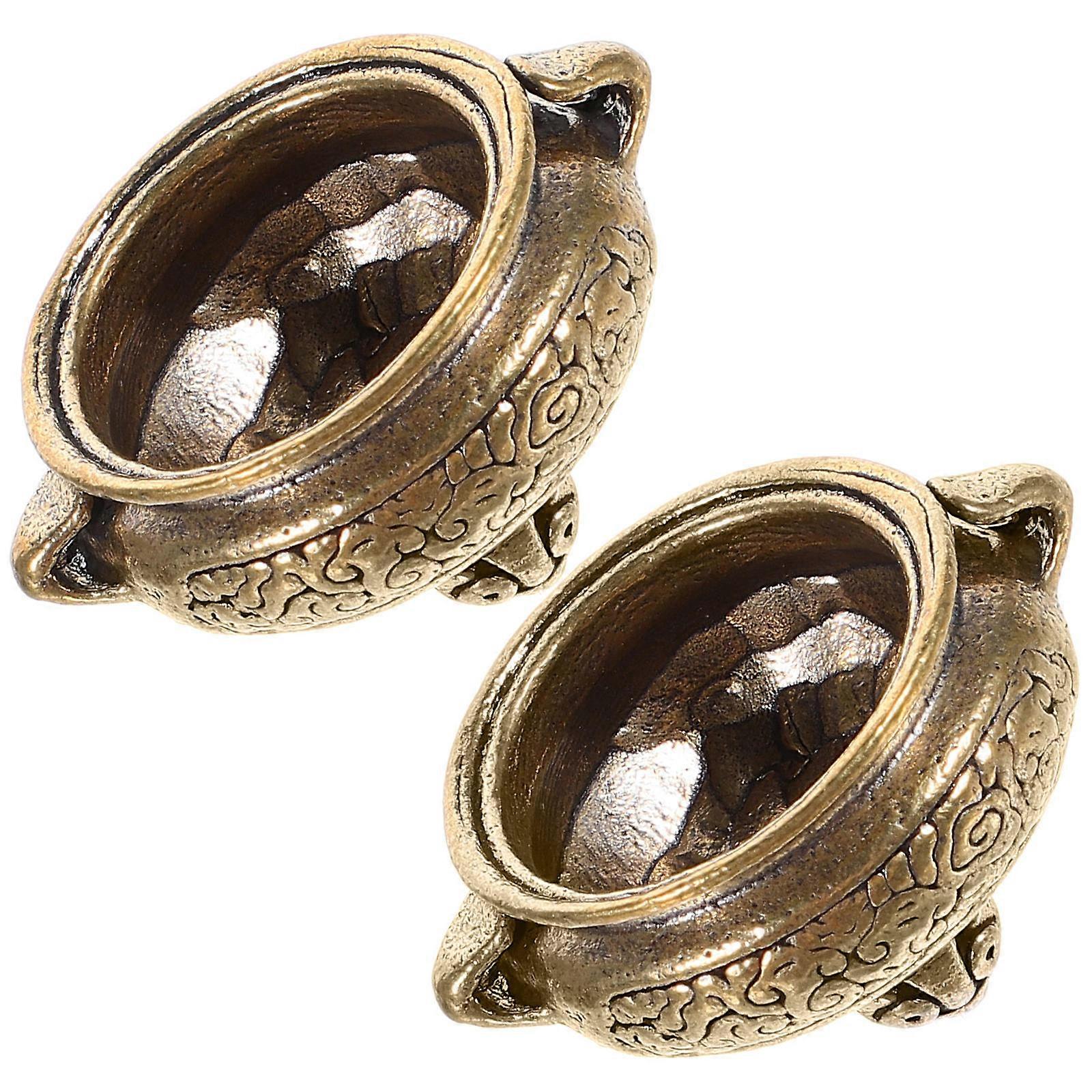 Brass Incense Burner Practical Incense Holder for Decoration 6Pcs