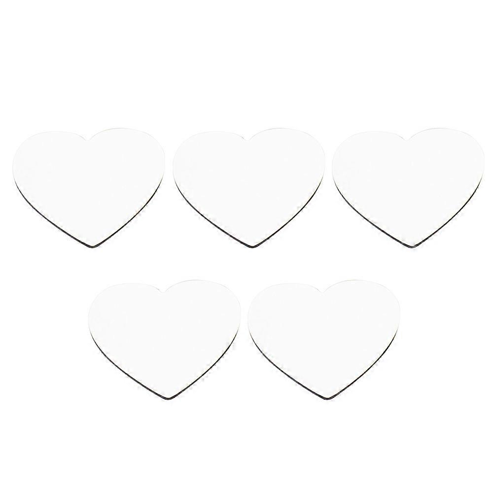 Cup Pads Heart Shape for Thermal Transfer 10Pcs Mdf White Coasters