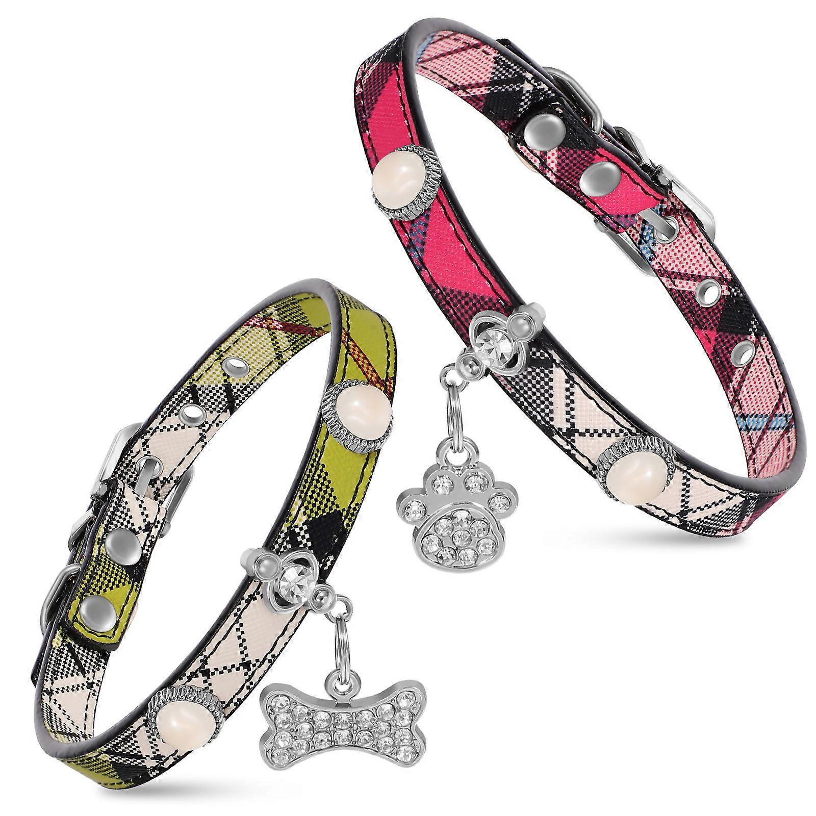 Decorative Cat Collar Set for Dogs and Puppies Outdoor Use 6Pcs Reusable