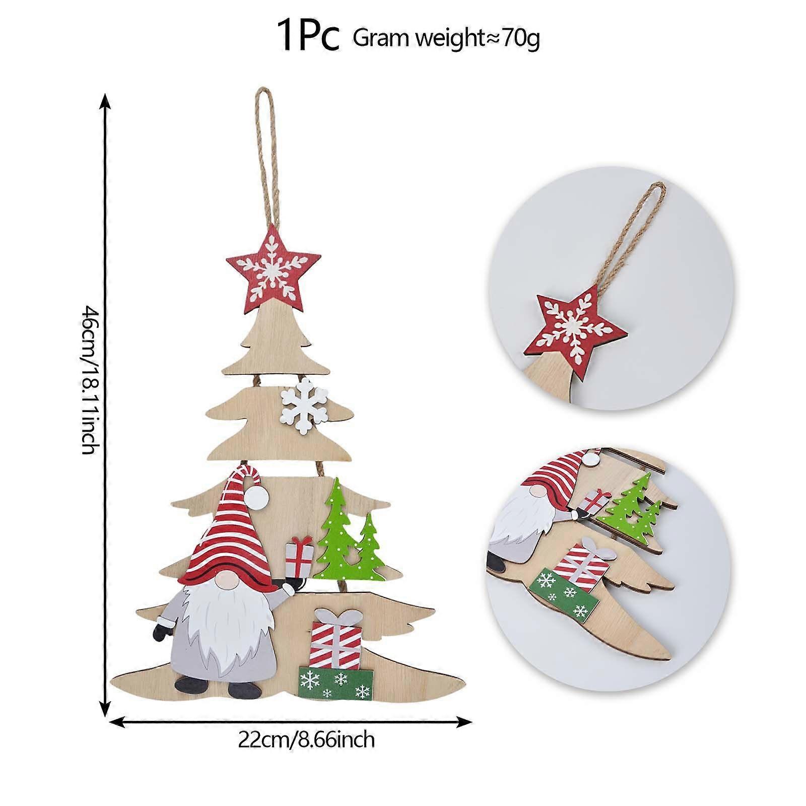 Pendant Durable Reusable Wooden Christmas Tree Hanging Ornament for Festive Home