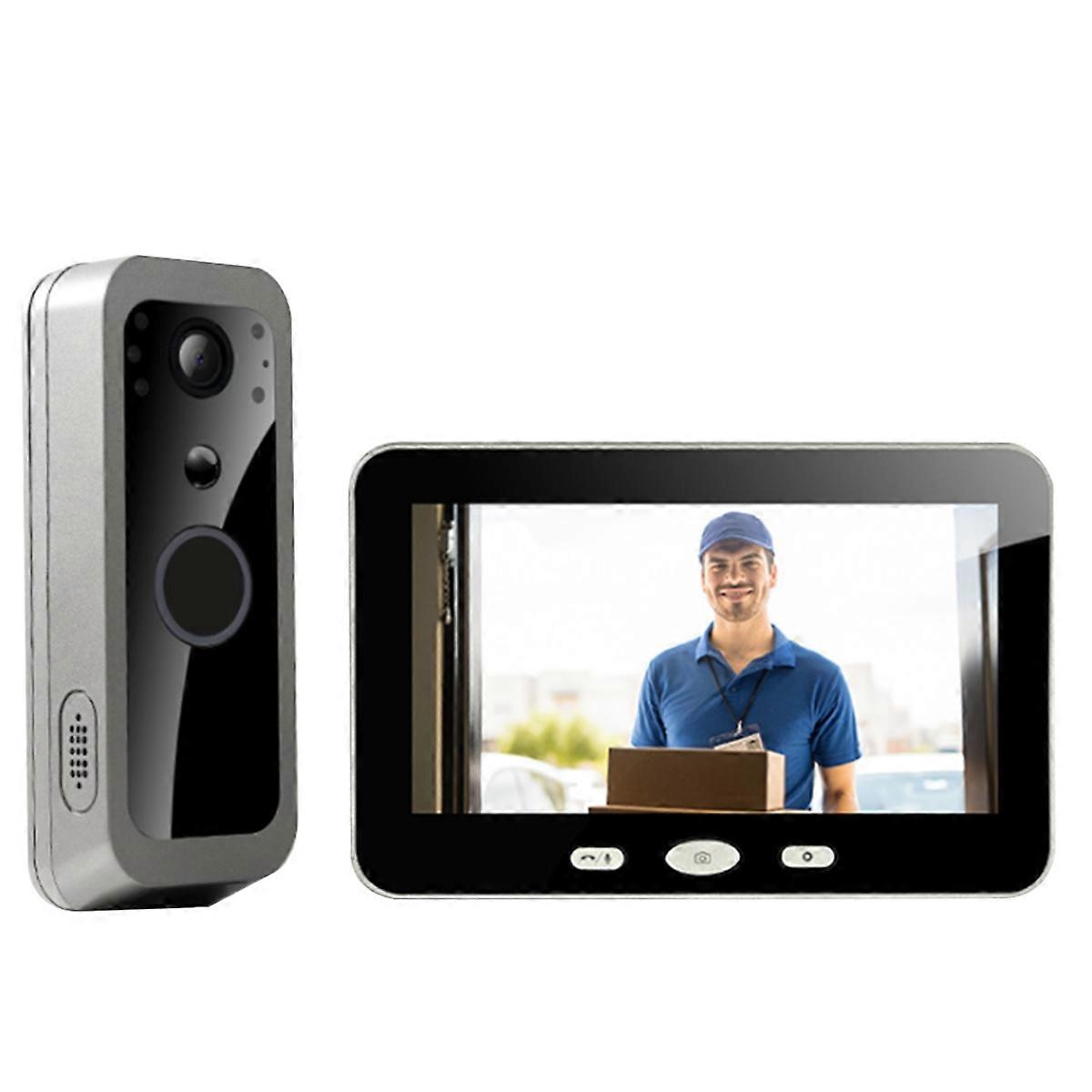Tuya 1080P HD Smart Wireless Door Camera System with 5Inch Monitor WiFi PIR Motion Detection 2MP Outdoor Video Intercom