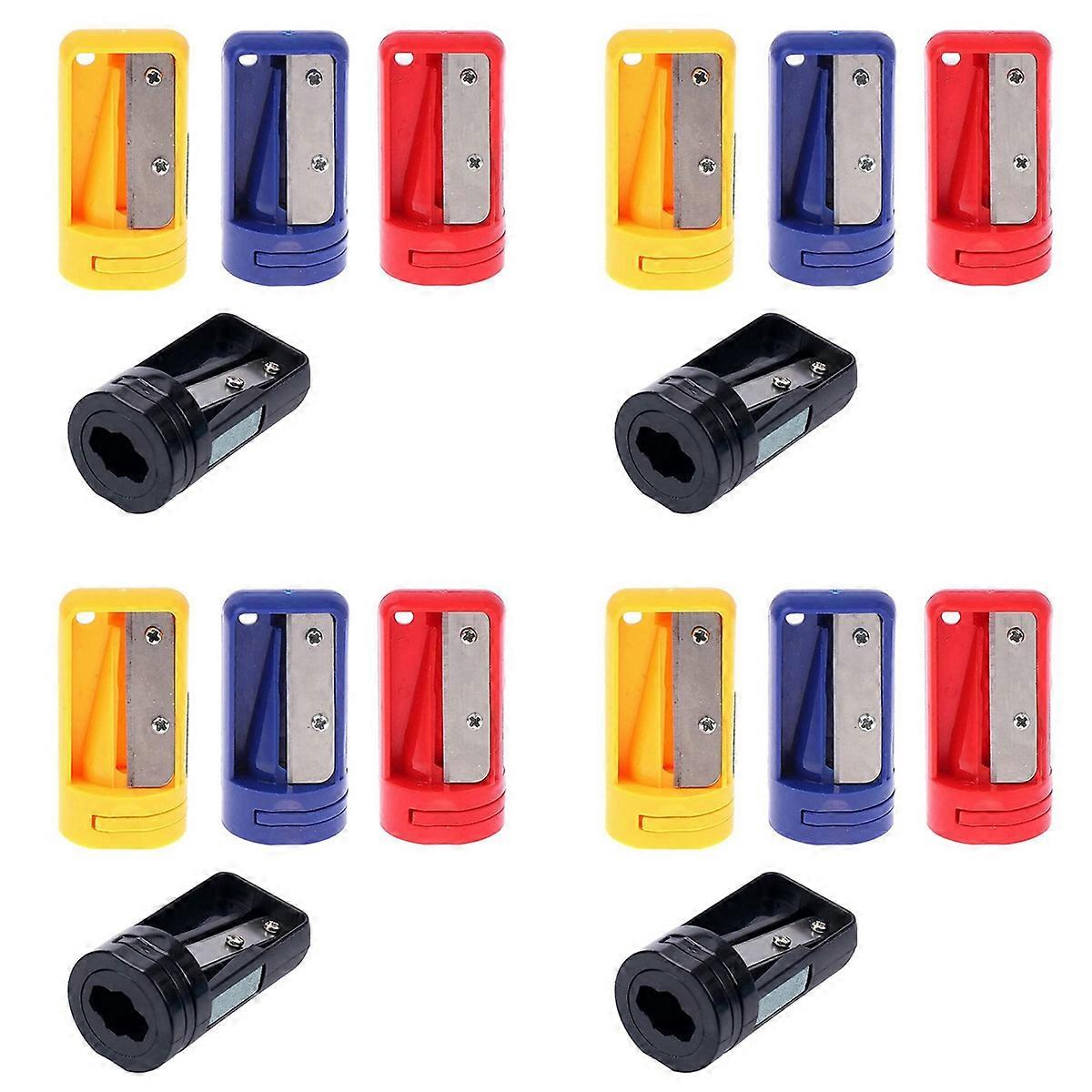 Carpenter Pencil Sharpener- 4 Pack Manual Pencil Sharpener for Flat