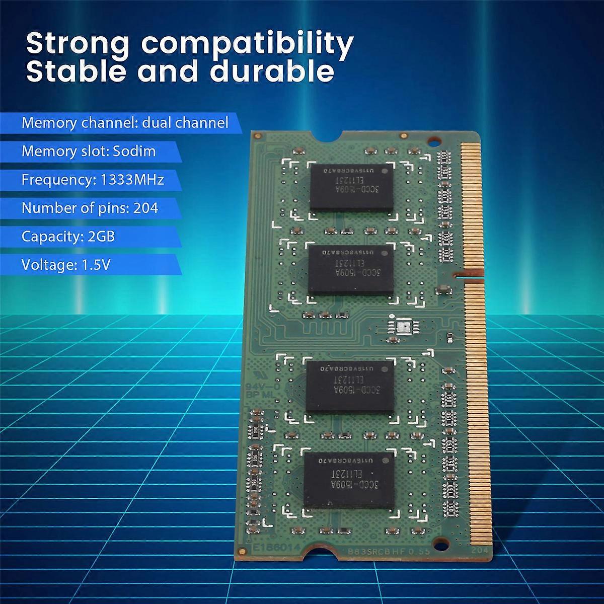 DDR3 2GB SODIMM Ram Memory 204Pin 1.5V Laptop Memory Modules