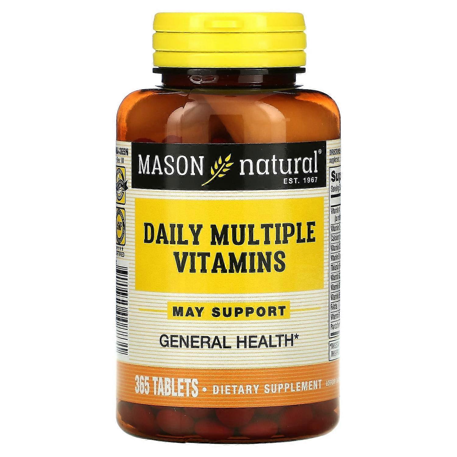 Mason Natural, Daily Multiple Vitamins, 365 Tablets