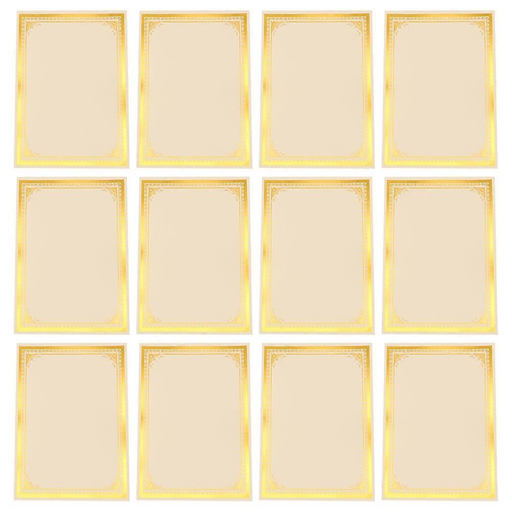 Golden Certificate Paper for Award Blank Printable 48 Sheets Pack