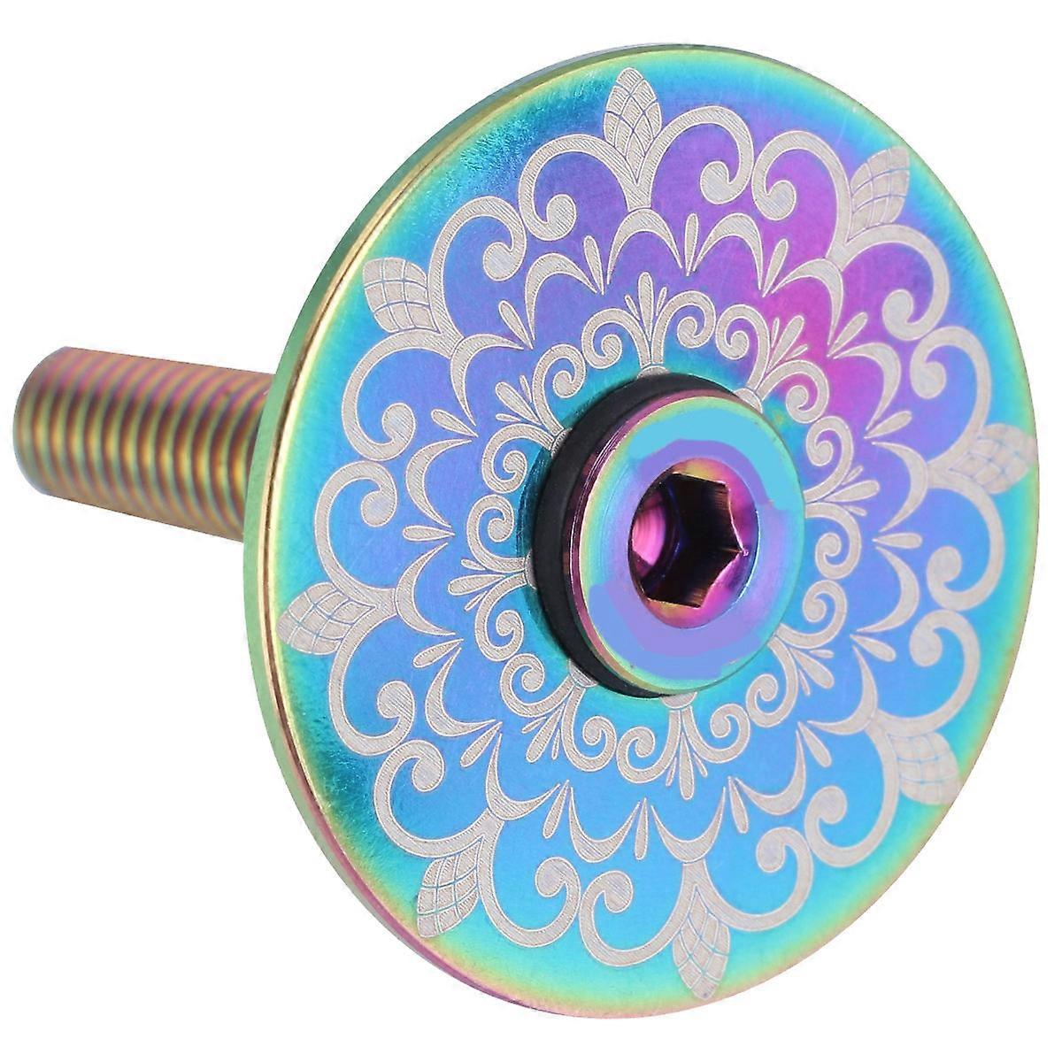 Titanium Alloy Bike Stem Cover Designed For Bicycle Accessories Ideal For Mountain Biking Displaying 1 Set