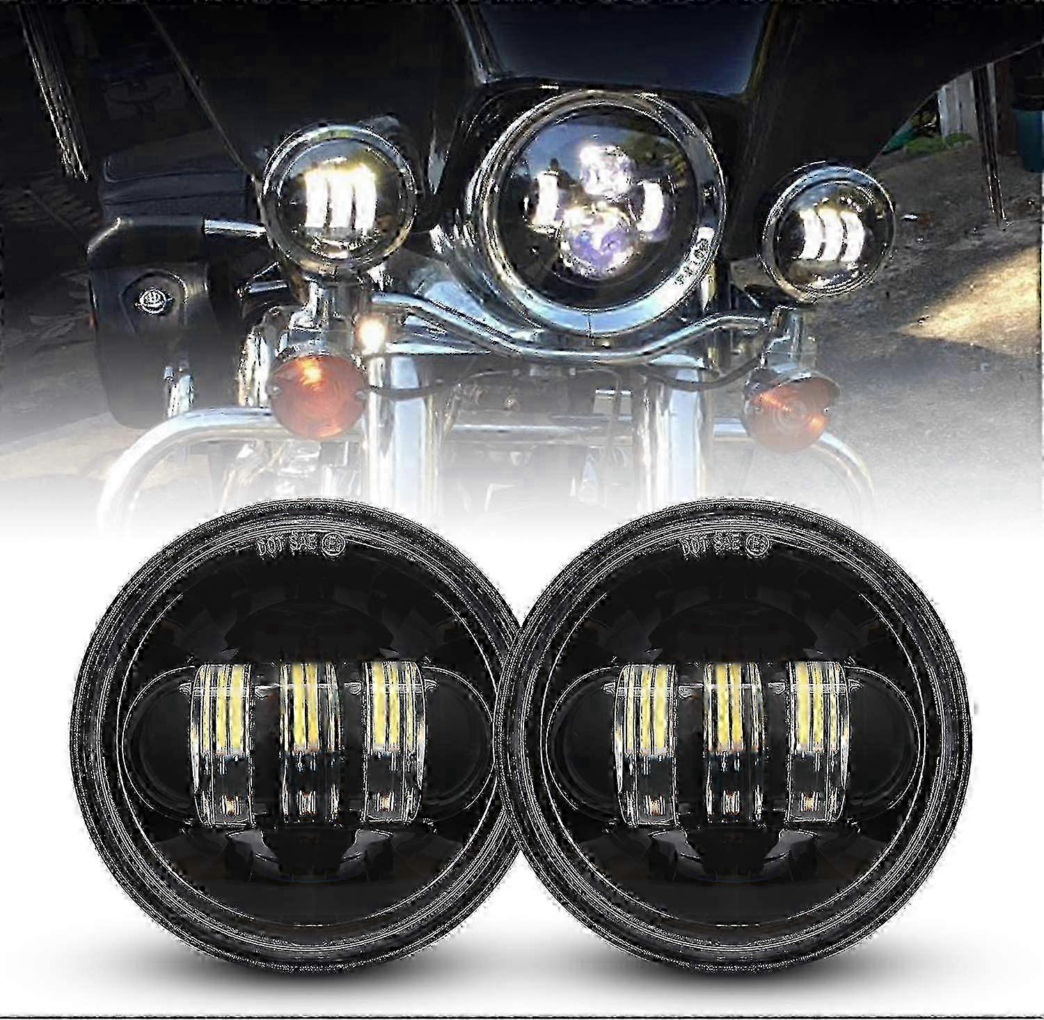 Harley FLHR Road King 4.5" Fog & Passing Auxiliary Light Pair for Classic Models