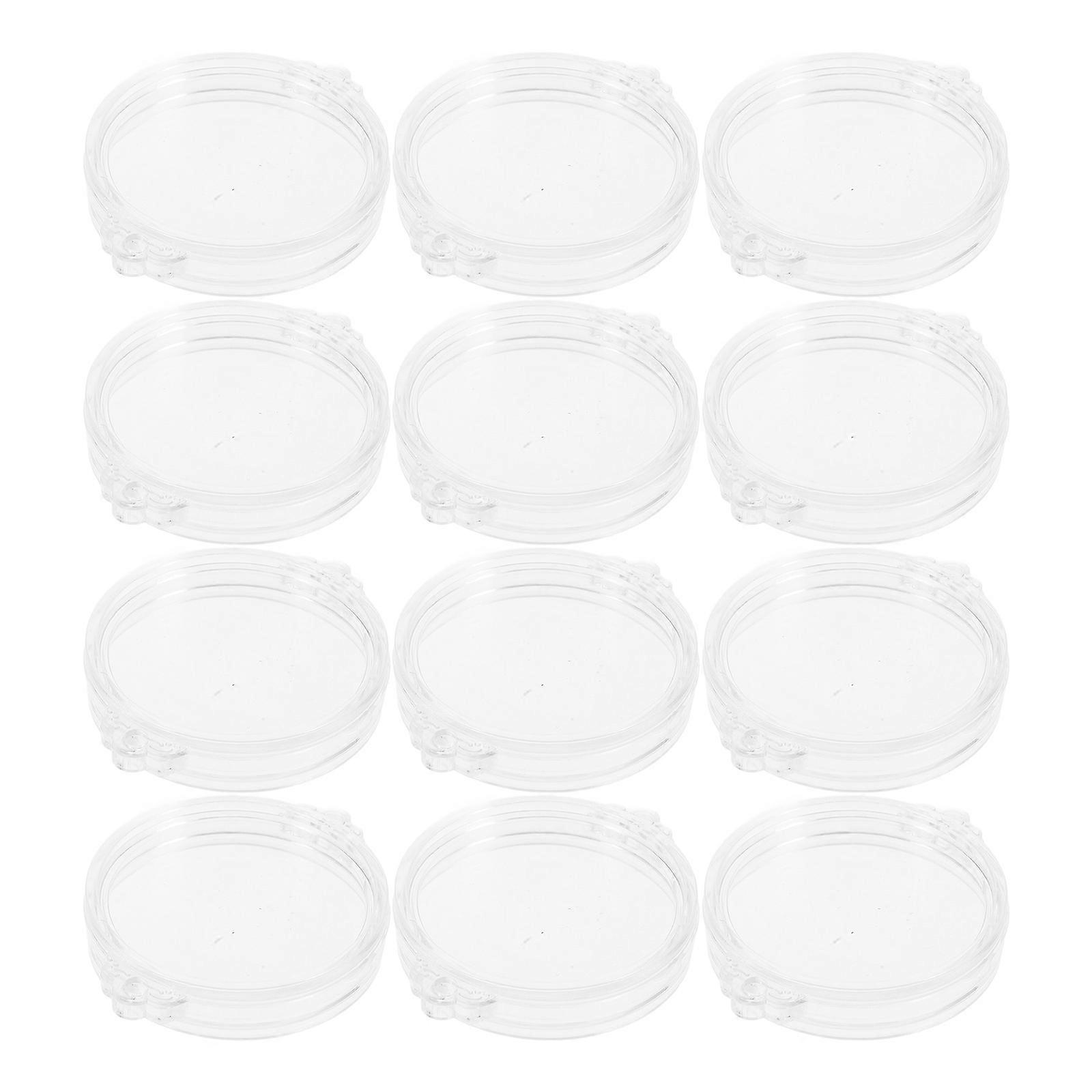 12Pcs Clear Coin Capsules Protective Coin Holder Case for Collectible Coins