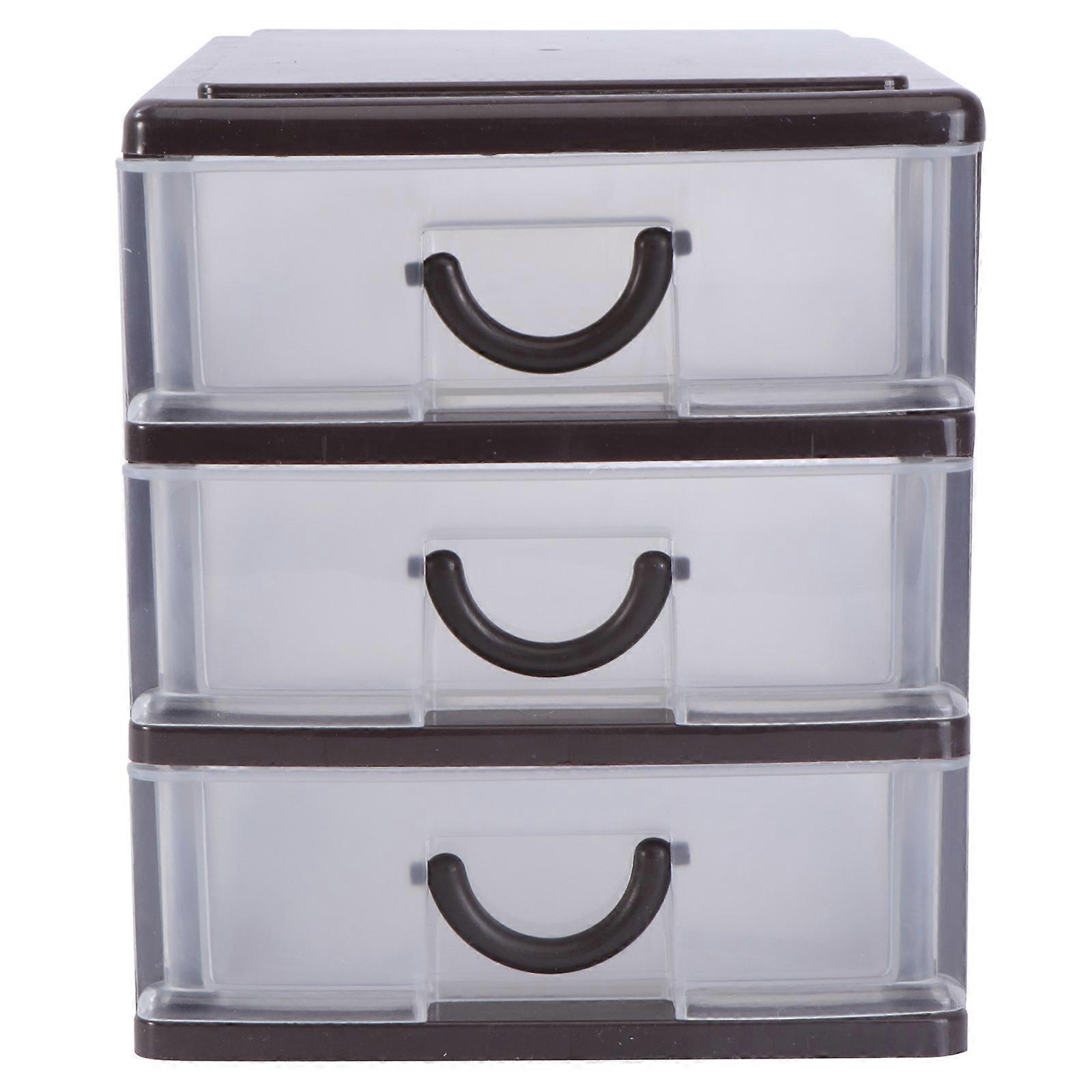 Desktop Storage Box Plastic for Holding Items 4Pcs Drawer Storage Case