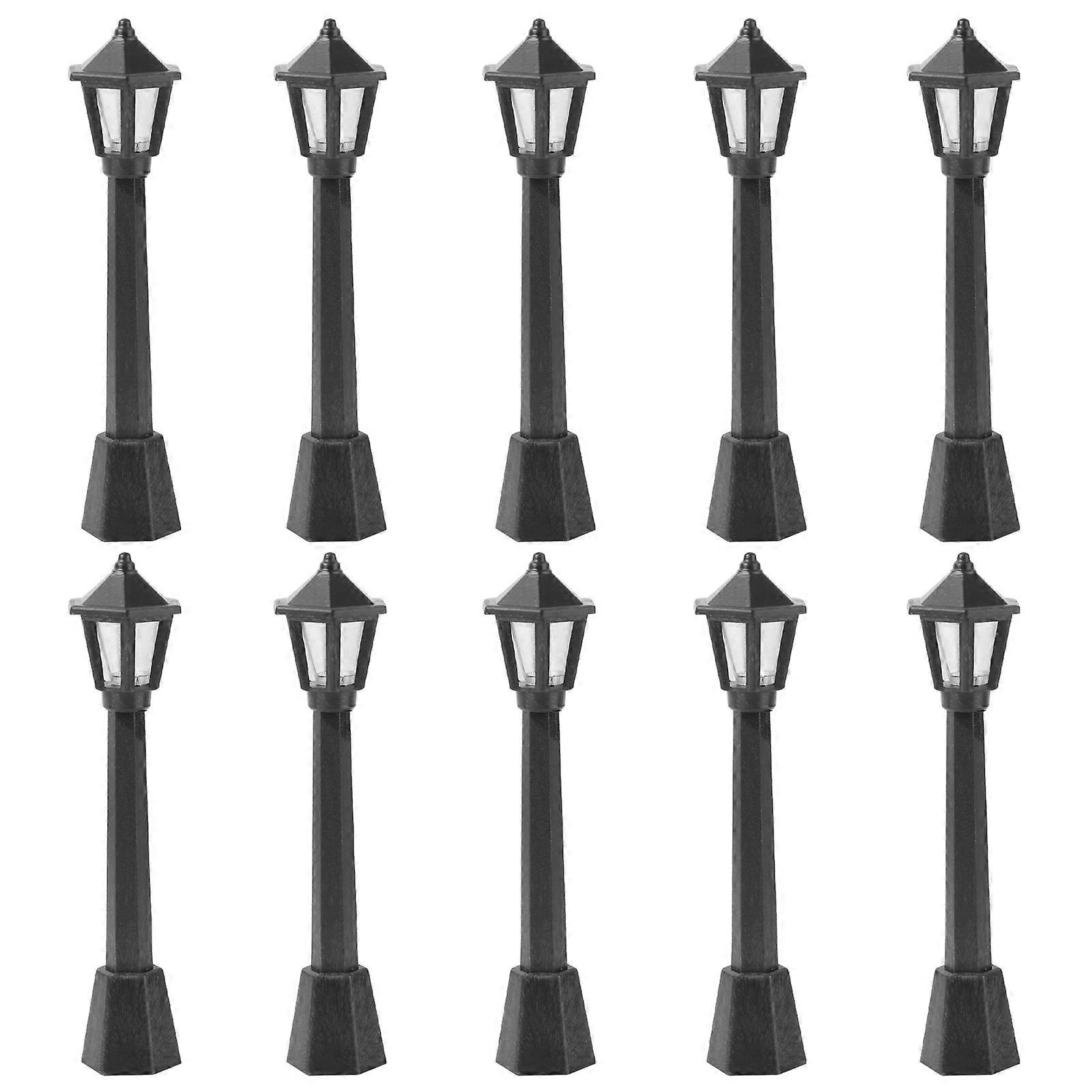 Microscopic Model Lamp Post for Miniature Doll House Decoration 10Pcs