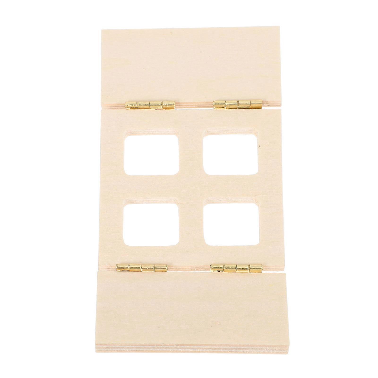 Openable Hinged Wooden Dollhouse Window for Miniature Decoration