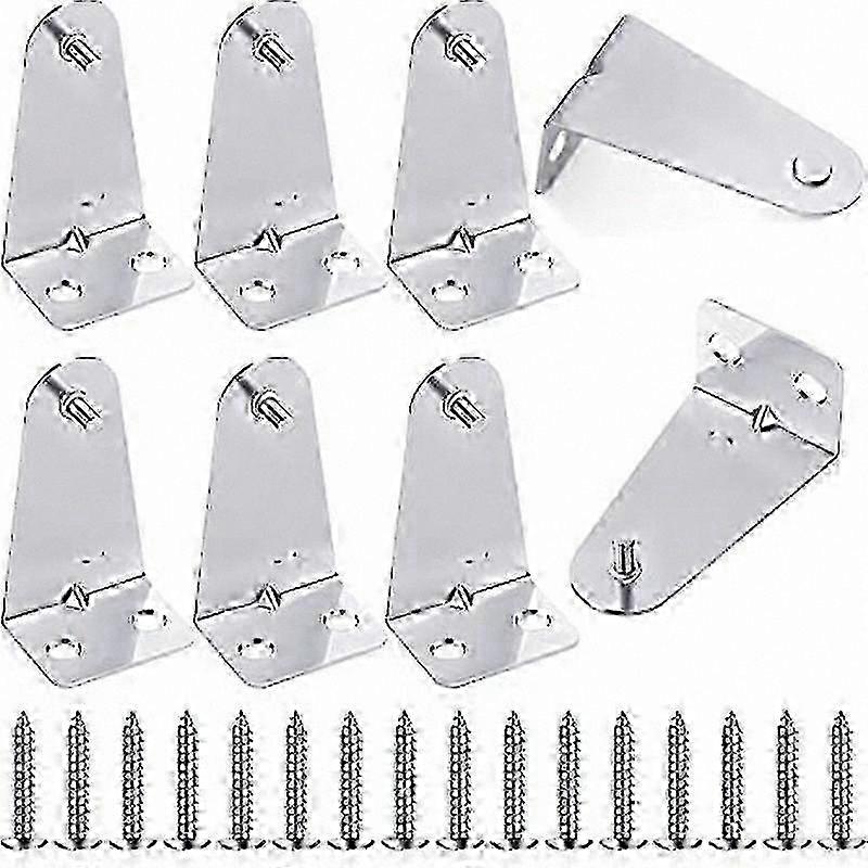 8-Pack Replacement Brackets for Horizontal Blinds, Metal Hold Down Clips with Screws for Window Shades