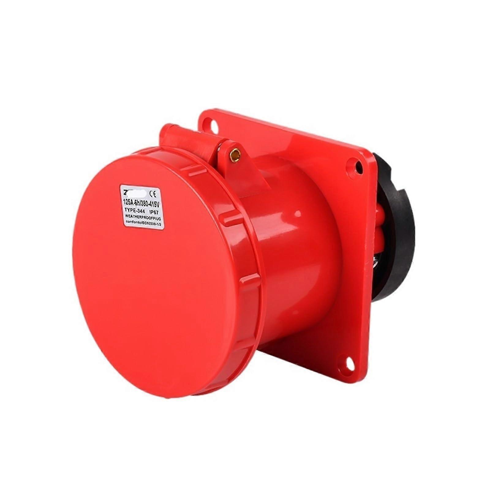 Aviation Socket ZQ344, 4Hole 125A, IP67 Waterproof Concealed Direct Plug, 5V 4Core Industrial Socket