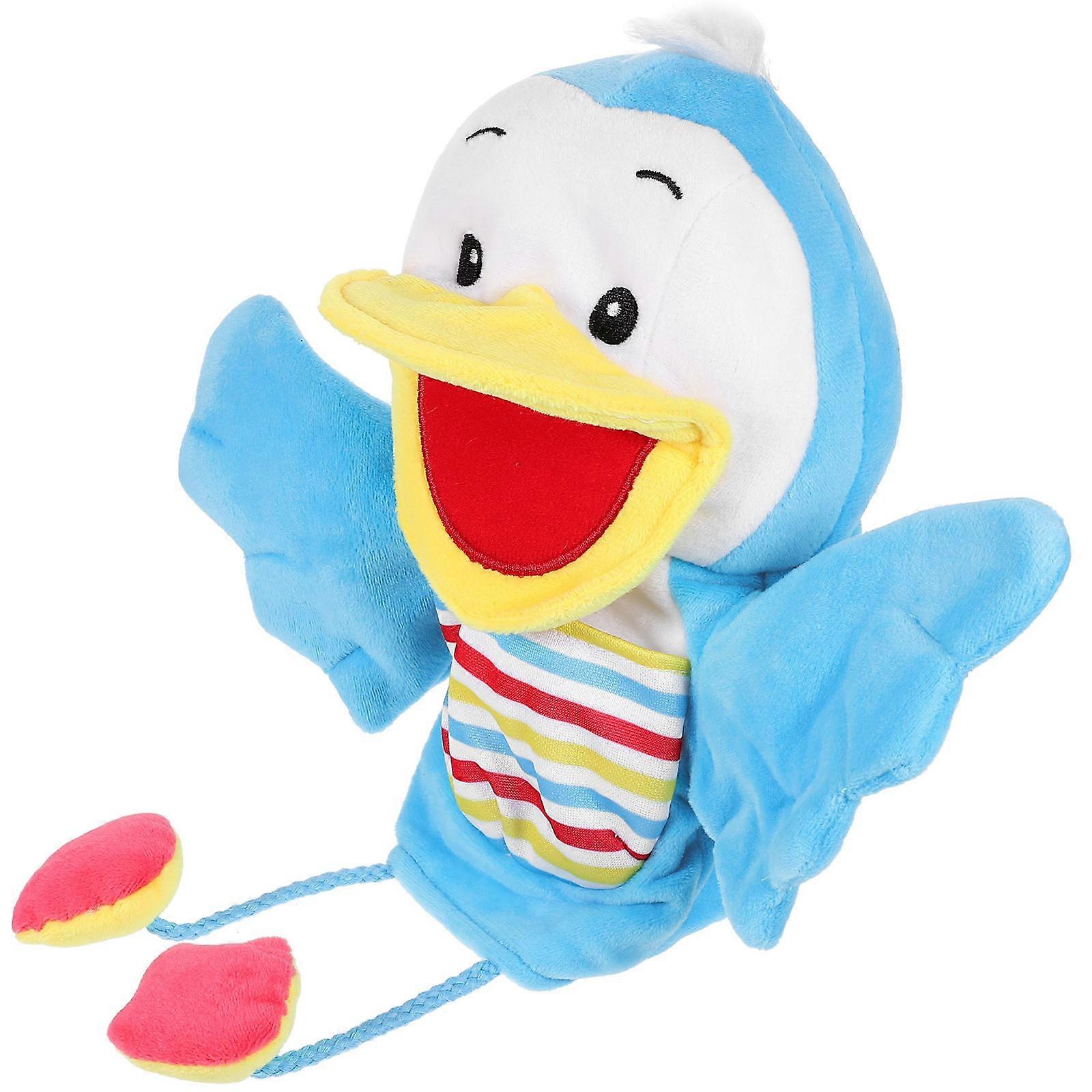 Cartoon Duck Hand Puppet Plush Toy Interactive Hand Puppet for Kids Play