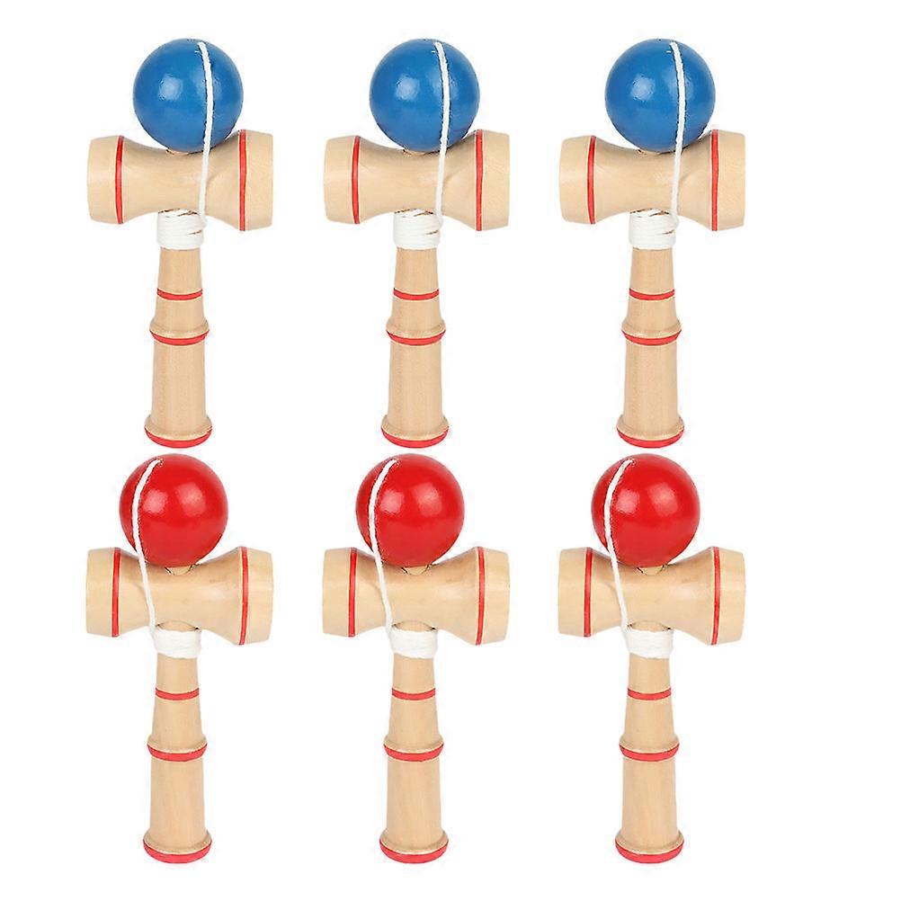 Hand-Eye Coordination Toy Wooden Kendama Toy with 6Pcs Assorted Colors