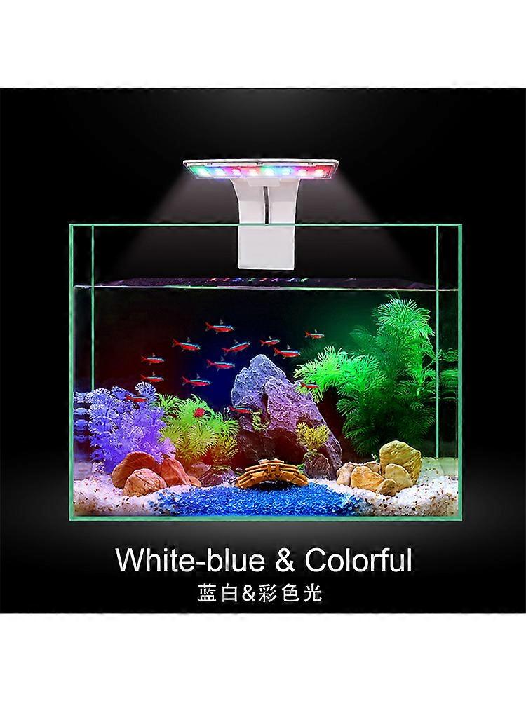Waterproof Aquarium Light,Fish Tank LED Light,3 Lighting Switching Modes,Clip-on Aquatic Plant Light ,Multicolor Fish Reef Lamp