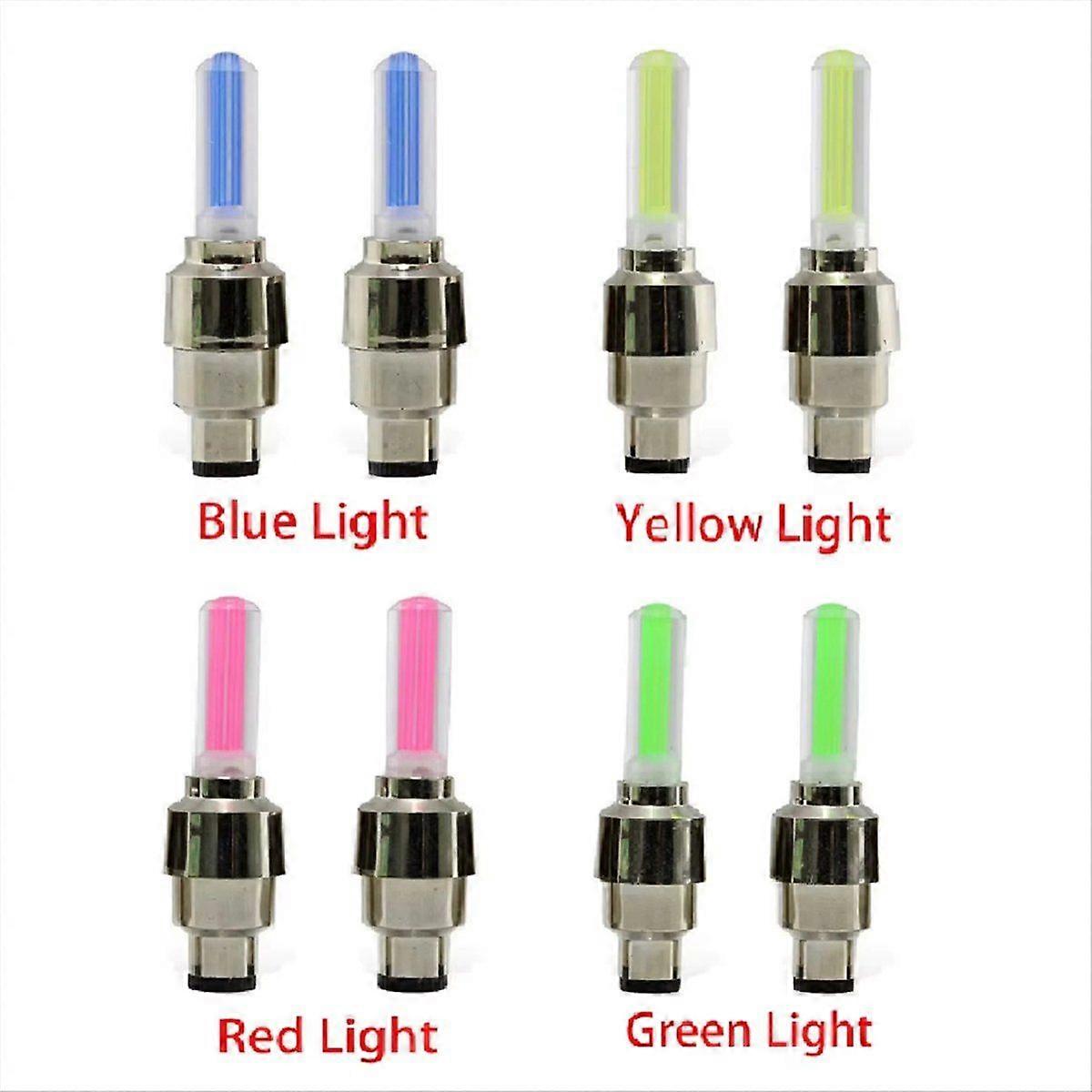 sykkel eikelys sykkel LED-lys dekkventilhette 8 stk