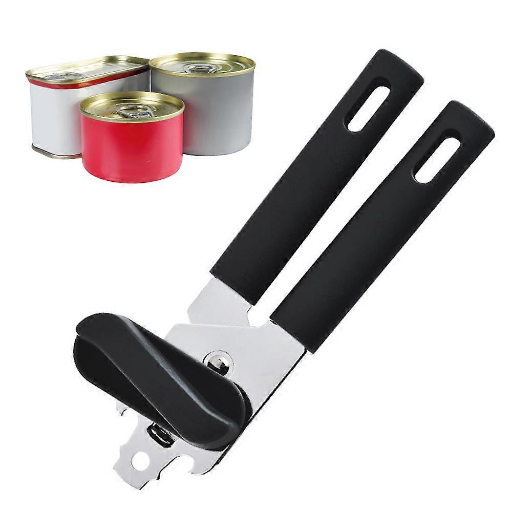 Haomacro Can Opener - 3 in 1 Safe Smooth Edge Can Opener Beer Bottle Manual Can Opener with Non-Slip Handle