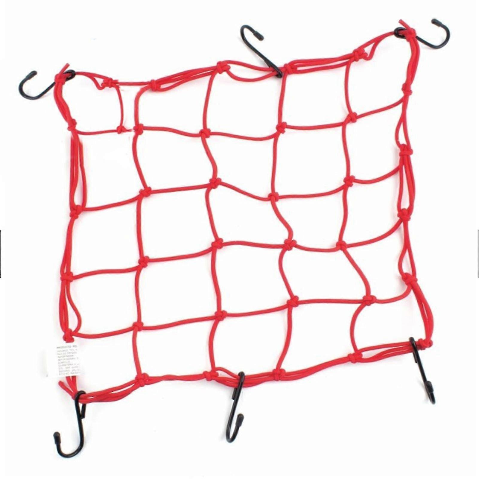 Elastic Net Bag Holder For Motorcycles Luggage Tie-down Net With 6 Hooks Bicycle