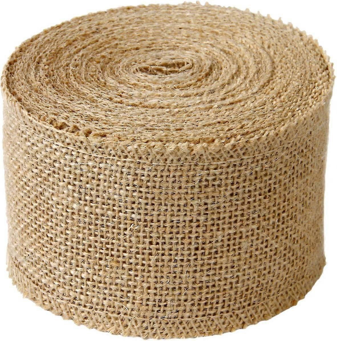 8cm Width Burlap Fabric - Rustic Ribbon Roll For Diy Decoration10m
