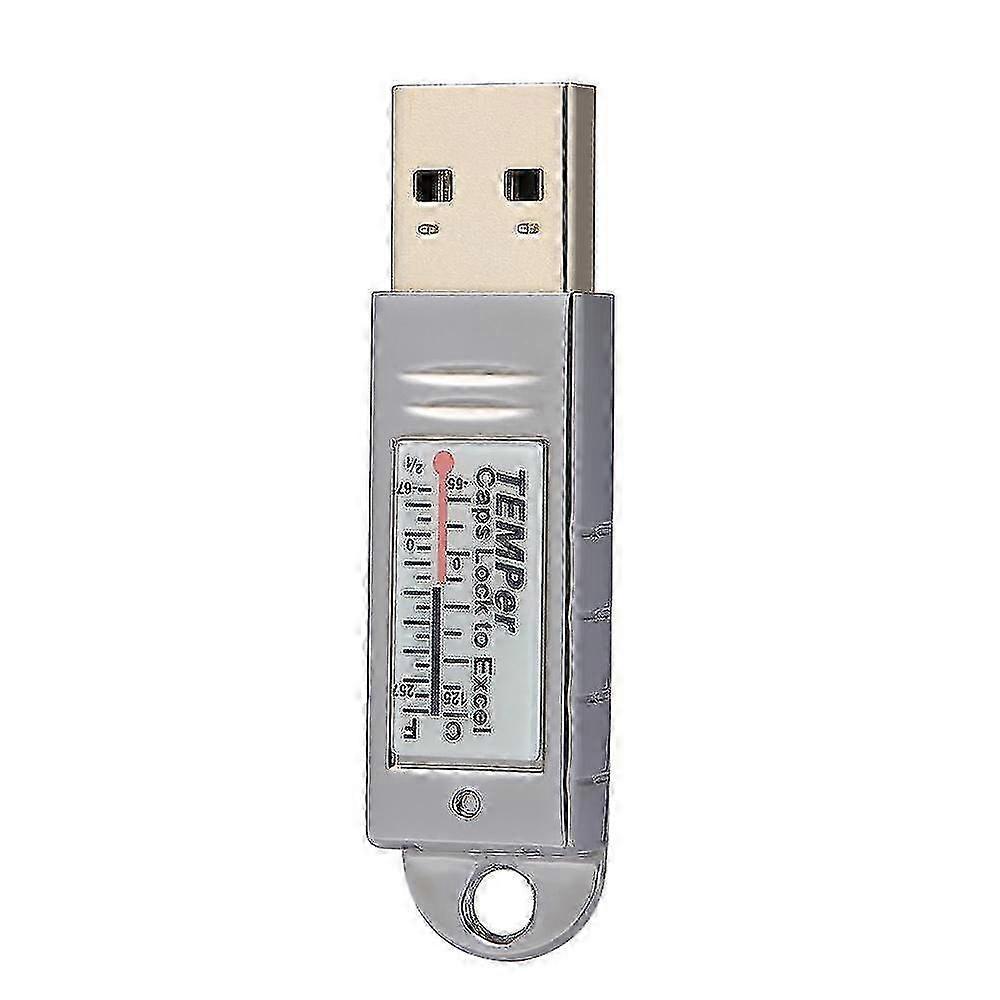USB Thermometer Hygrometer Temperature Sensor Data Logger Recorder Silver