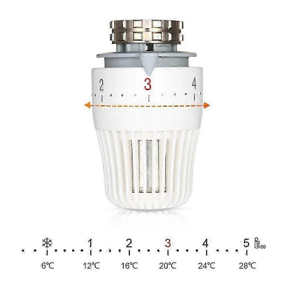 1/2Pcs Thermostatic Head Radiator Thermostatic Control Valve M30*15 Pneumatic Temperature Control Valves For Heating System