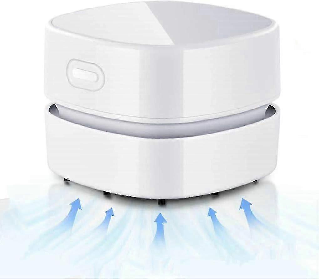 Cordless Mini Table Vacuum, USB Rechargeable, 90 Minute Runtime, 360 Rotation, Removes Crumbs, Dust and Ashes from Table, Desk and Keyboard