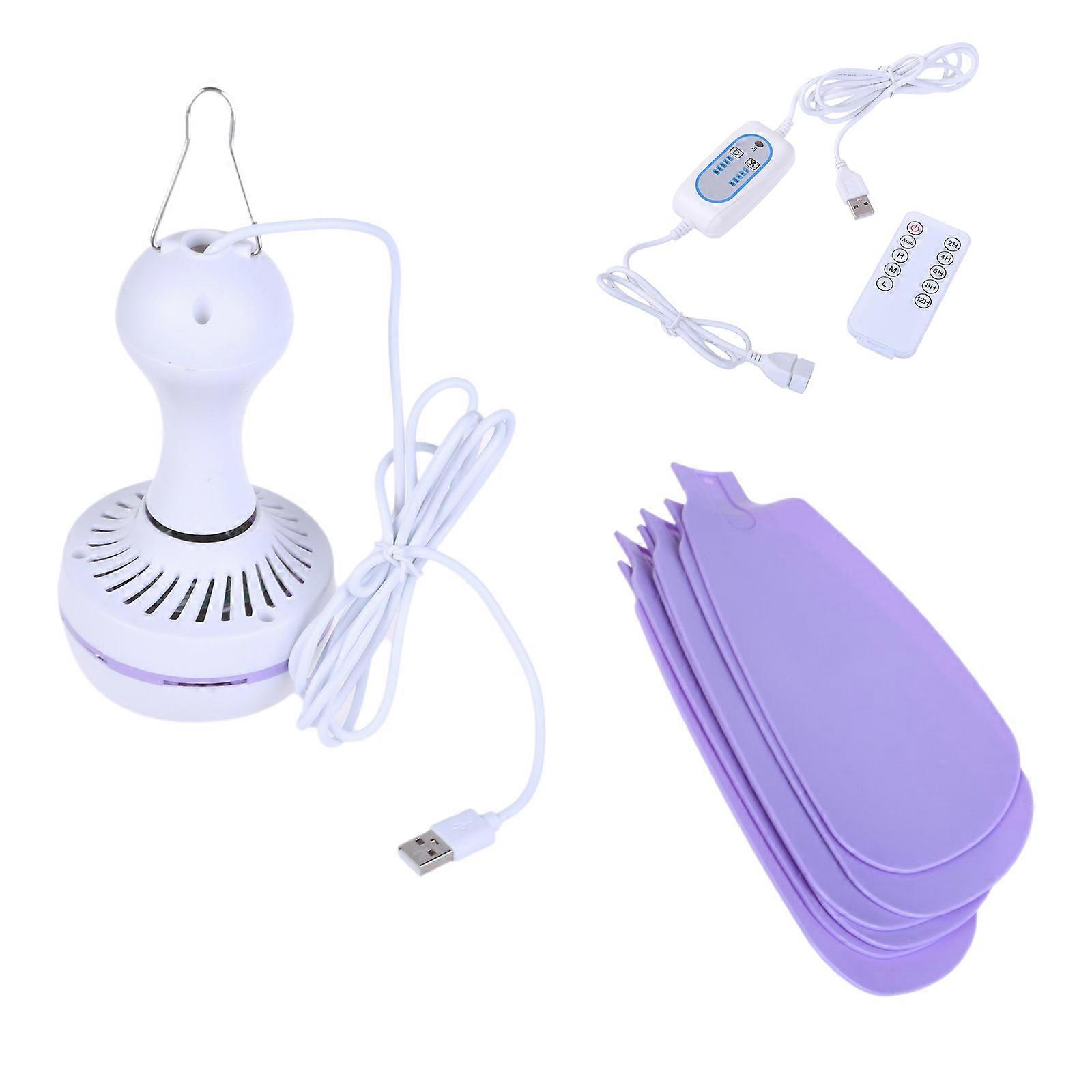 Rechargeable Hanging Fan 17.7inch Portable Cooling Device 4 Adjustable Speeds Timers Function USB Operated Indoor Outdoor Multicolor