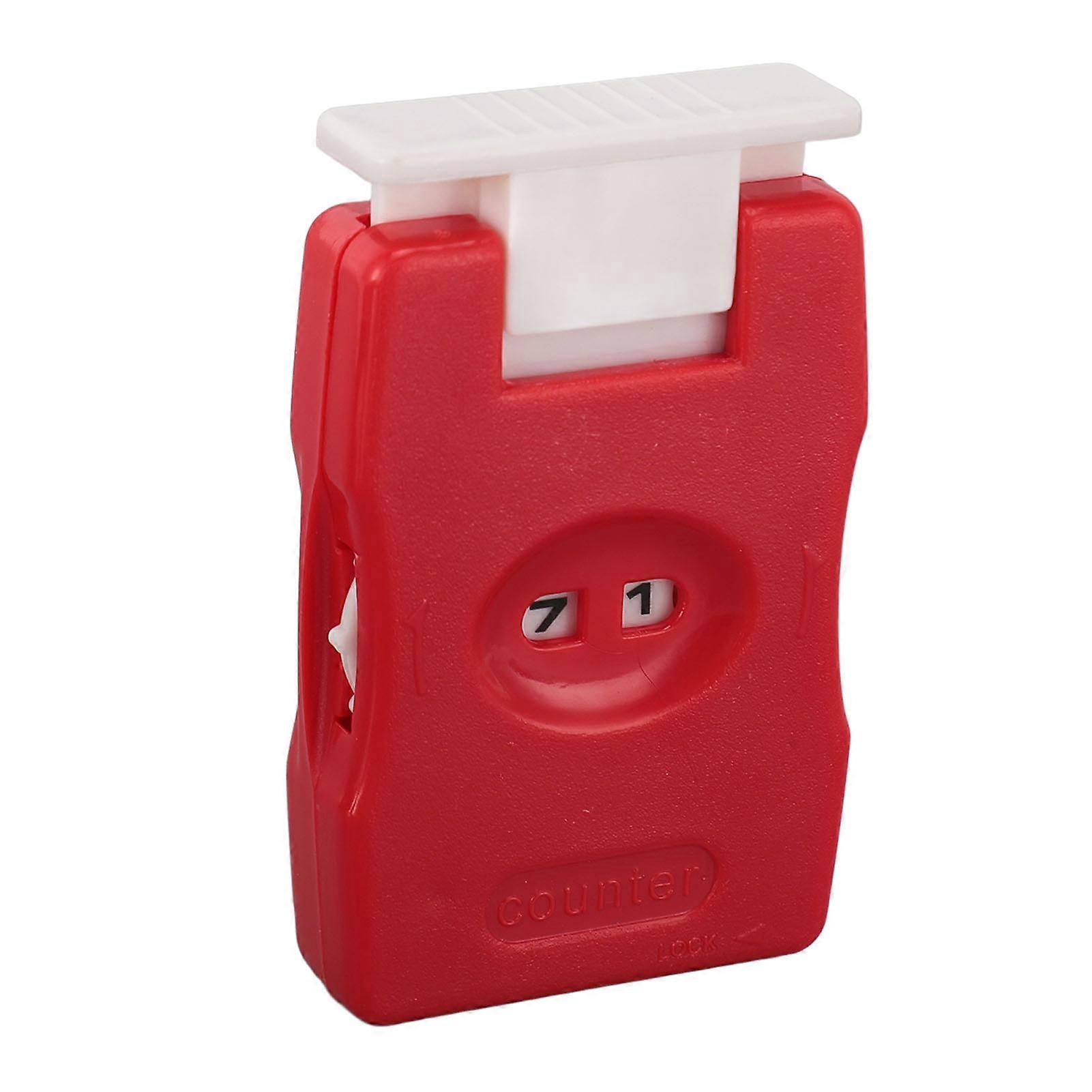Knitting Counter Plastic Manual Crochet Stitch Counter Weaving Counting Tool for DIY Red