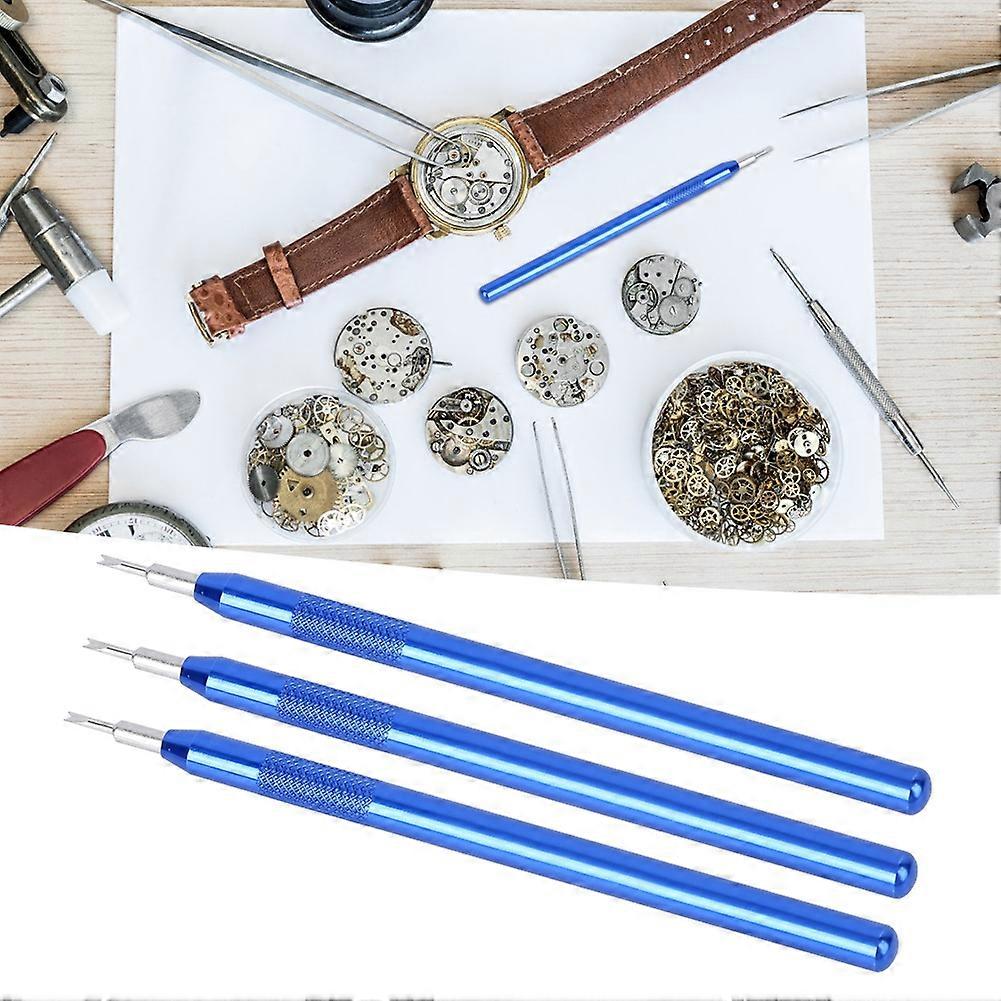 3Pcs Spring Bar Remover Blue SingleHead Strap Remove for Watchmaker Watch Repair Tools