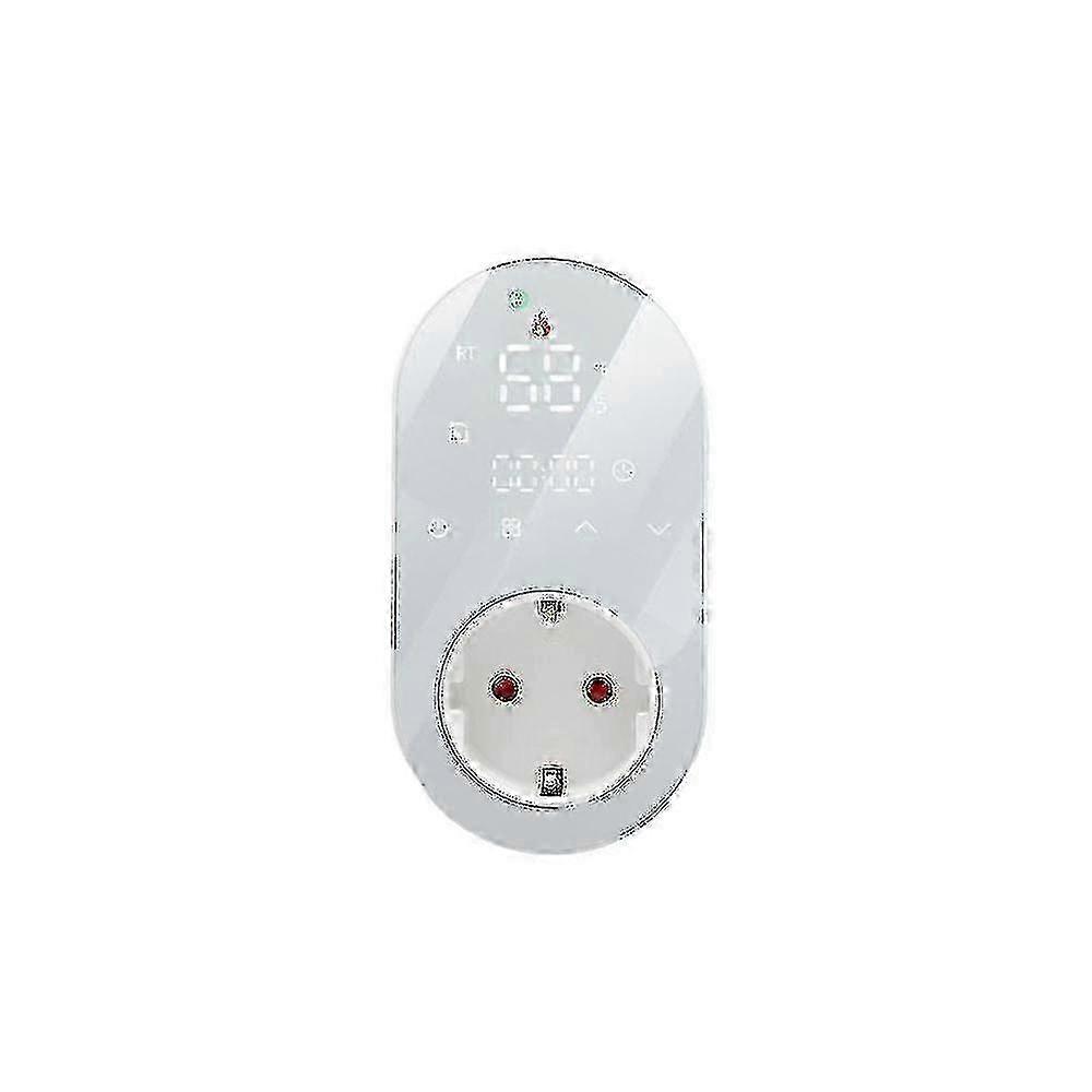 2025 Tuya Wifi 16a Digital Thermostat Outlet Plug Smartlife App Control Socket Led Temperature Controlle