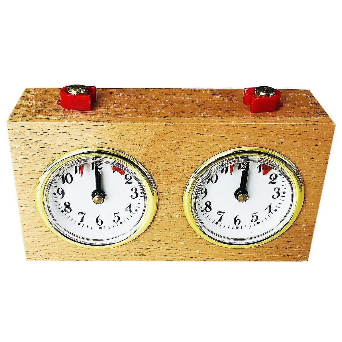 Wooden Chess Timer Tournament Competition Game Chess Clock Timer Gift Wind-up Mechanical Accessorie (haoyi