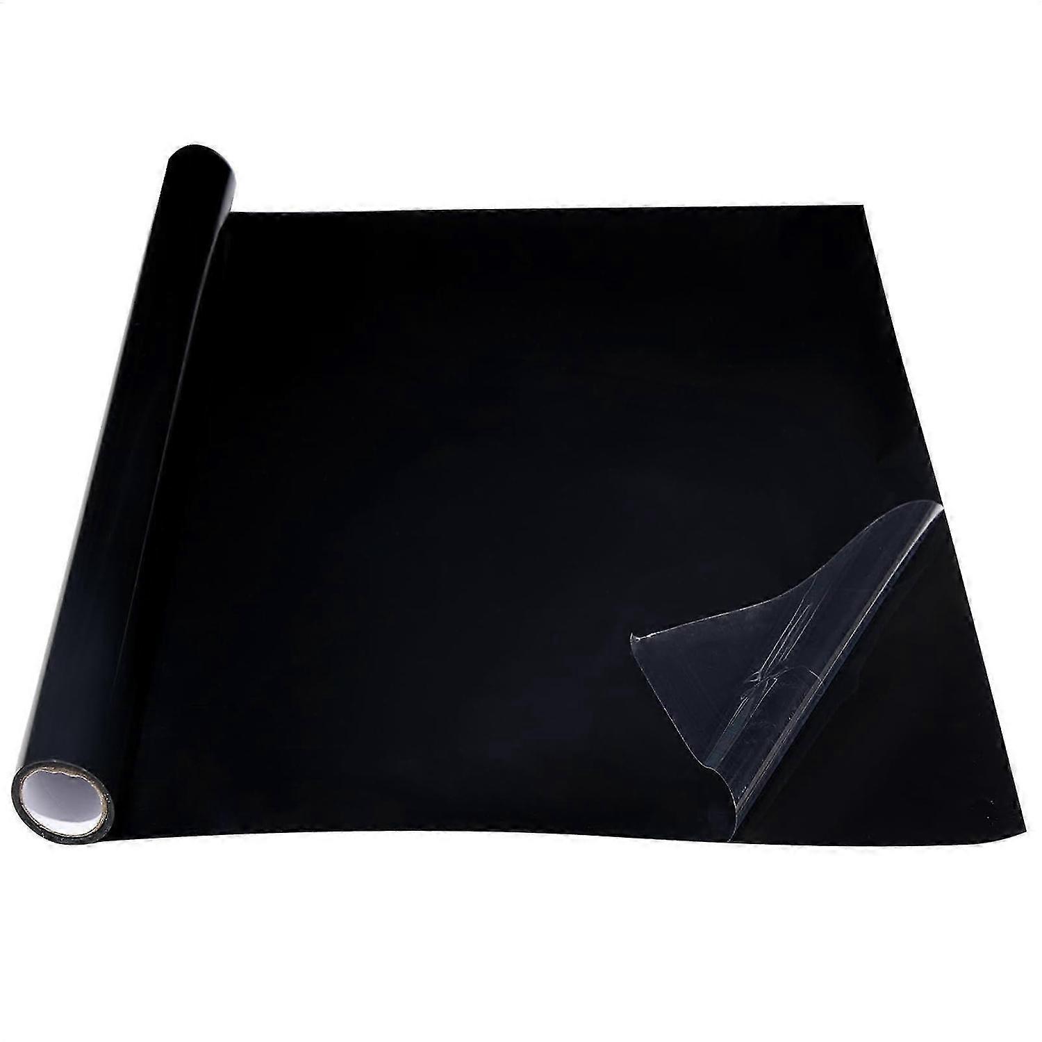 40 x 200 cm Static Adhesive Black Aquarium Background, PVC Poster Style, No Tape Needed, Easy Applic